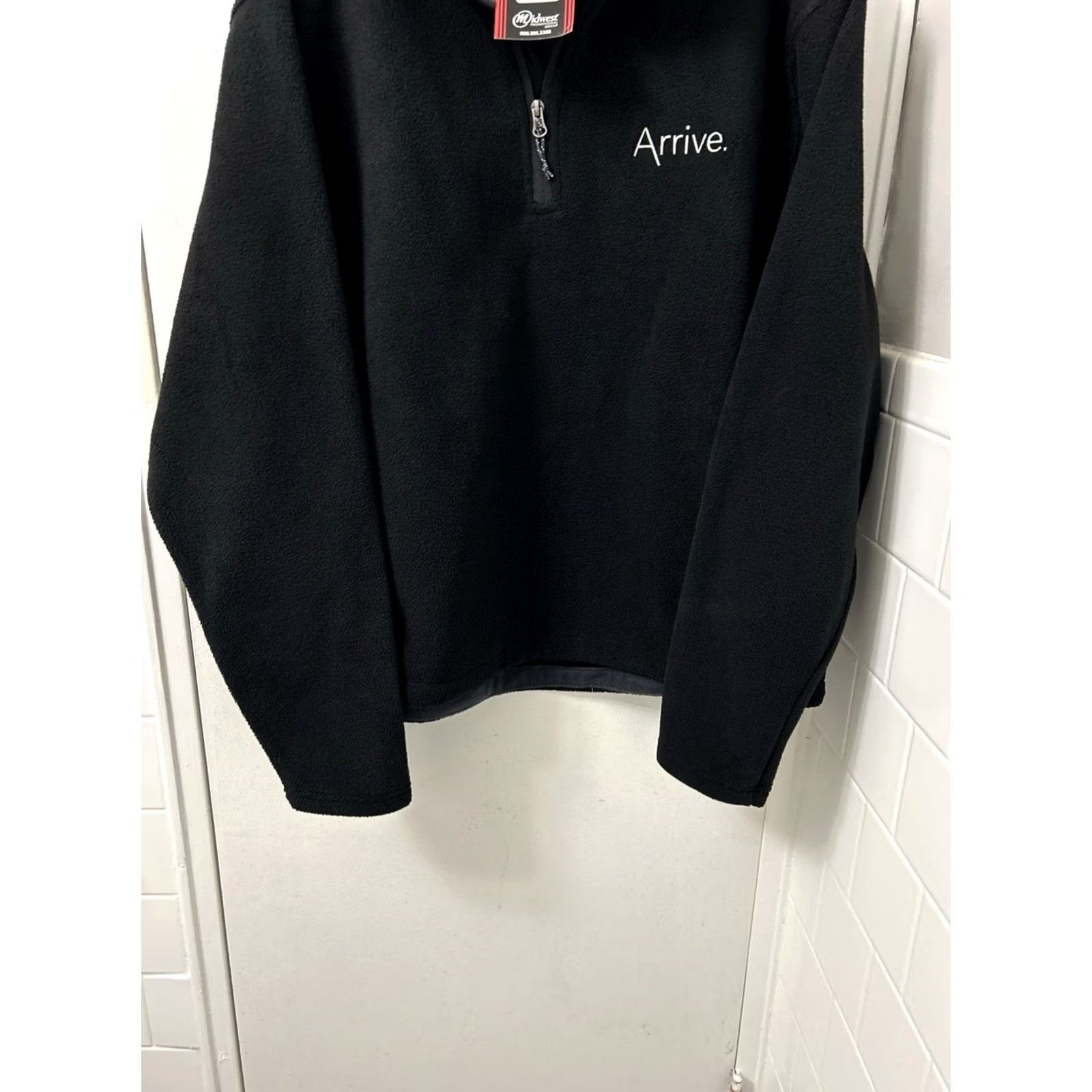 Port Authority VINTAGE Port Authority 1/4 Zip Fleece Jacket Mens L Black Arrive Sweatshirt L/S NWT Size US L / EU 52-54 / 3 - 3 Thumbnail
