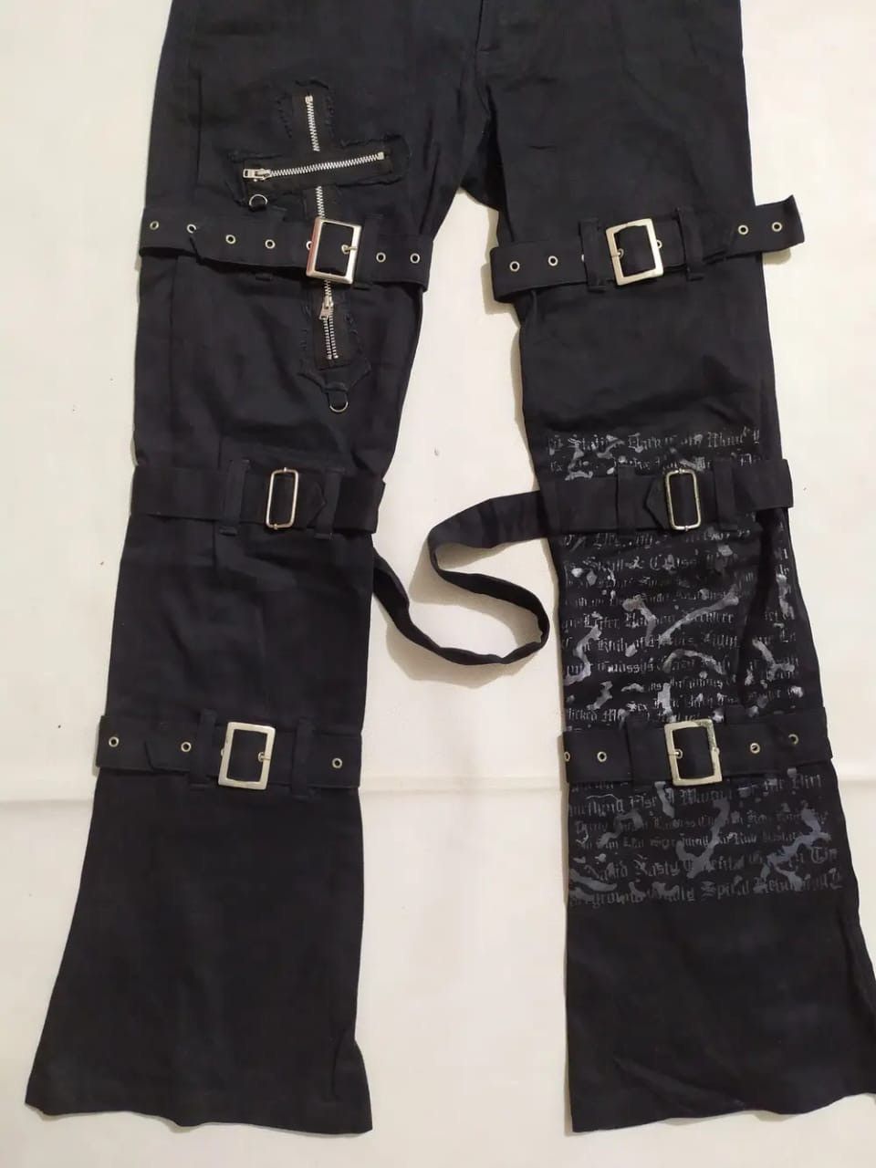Other Keystation Bondage Flared/ Bootcut Punk Pants Size 29" - 3 Thumbnail