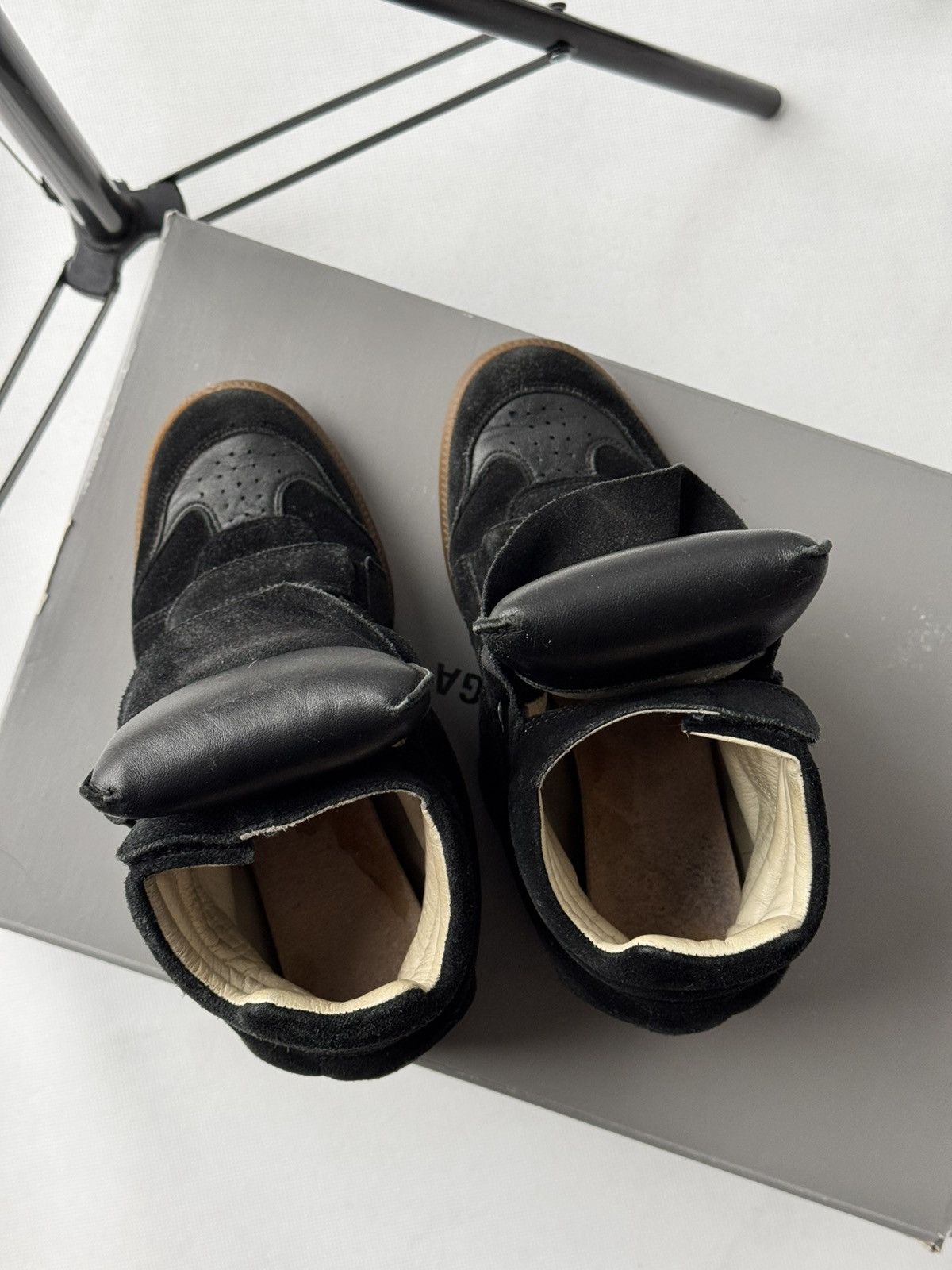 Isabel Marant Isabel Marant Bekett sneakers shoes Washed Black Suede Wedge Size US 9 / IT 39 - 14 Thumbnail