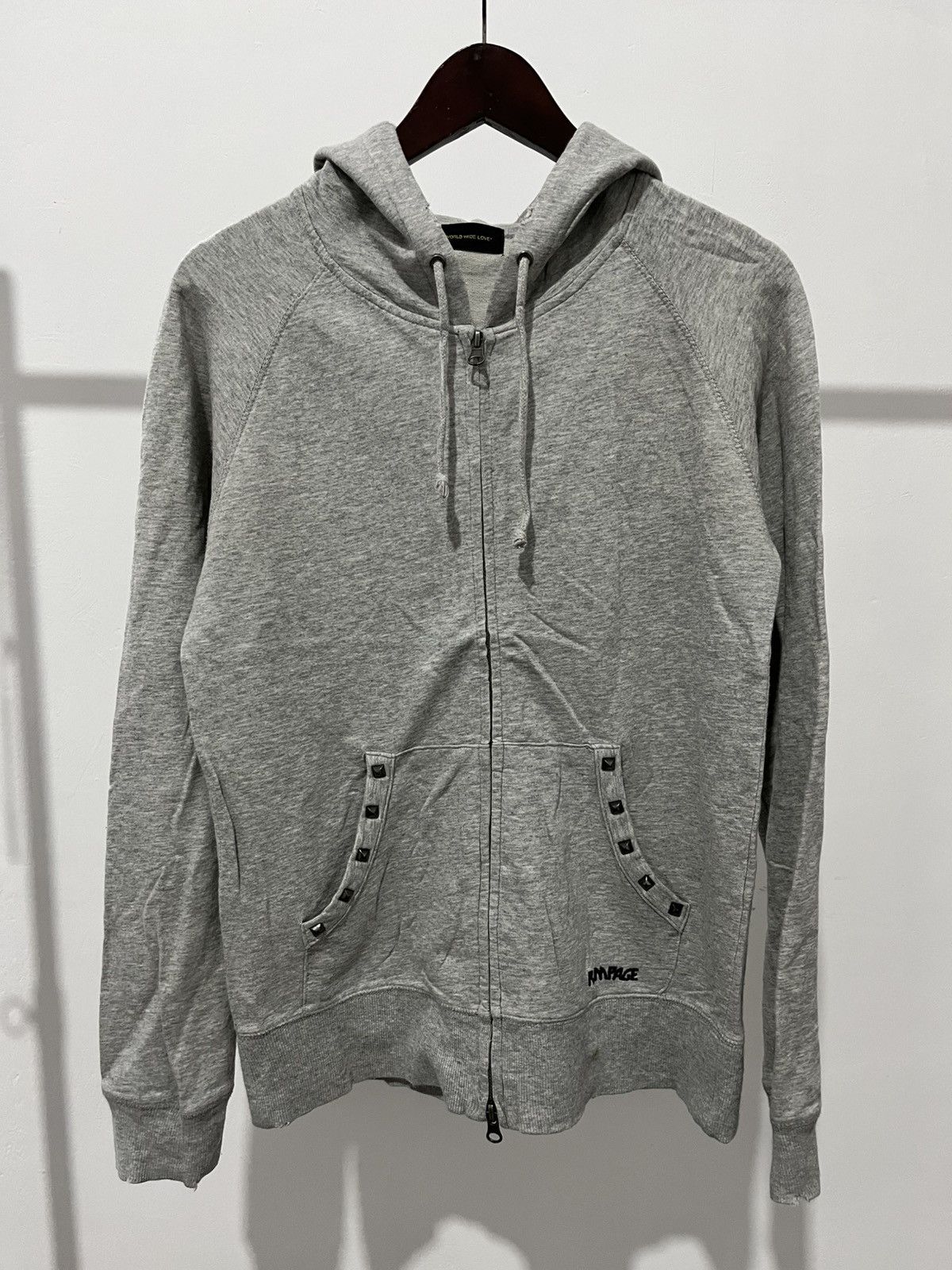 Hysteric Glamour VKEI World wide love studed zip hoodie Size US S / EU 44-46 / 1 - 1 Thumbnail