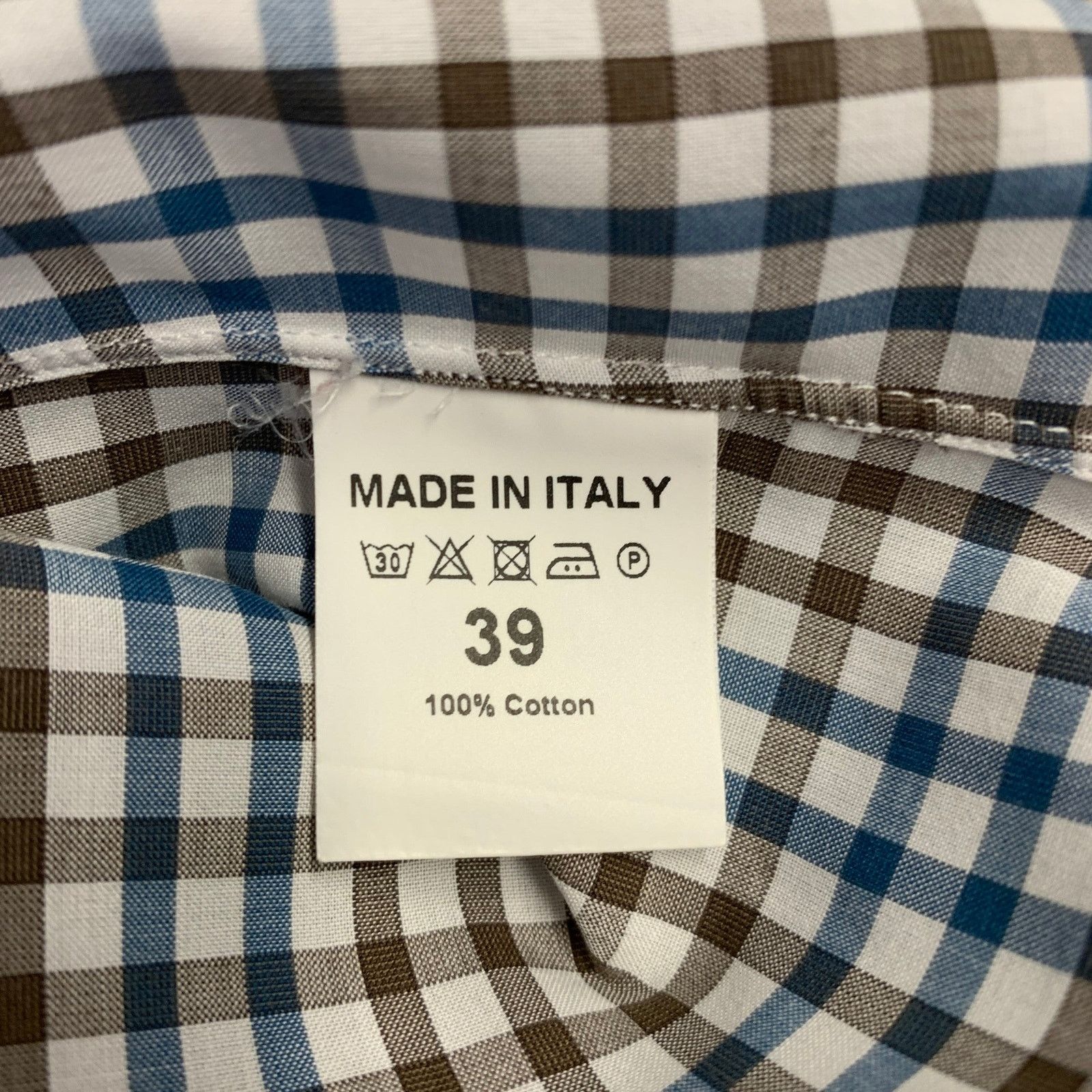 Isaia Multi Color Checkered Cotton Spread Collar Long Sleeve Shirt Size US M / EU 48-50 / 2 - 6 Thumbnail