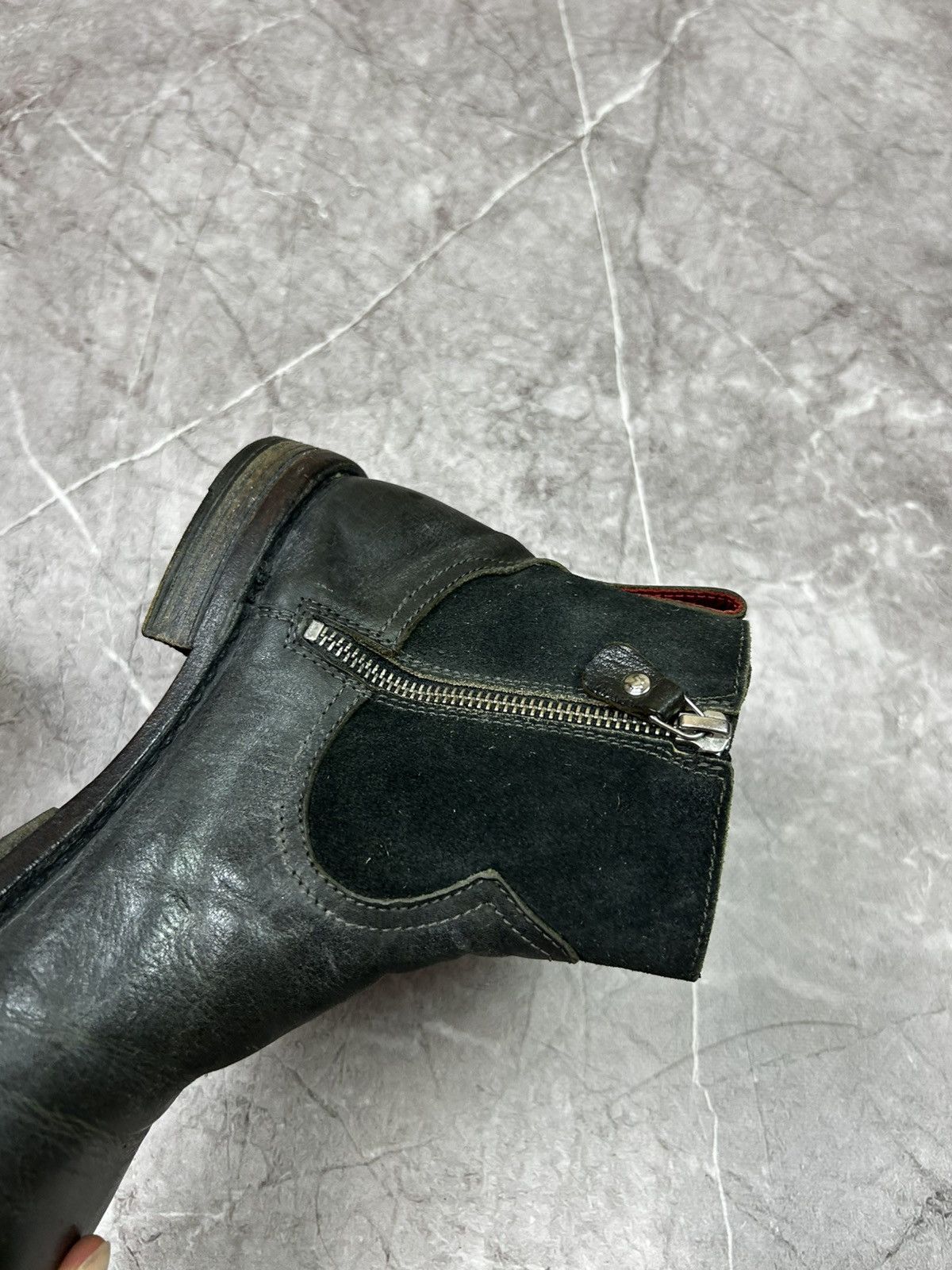 MoMA Women's Moma Biker Chelsea Leather Ankle Boots Dual Zip Size US 9 / IT 39 - 8 Thumbnail