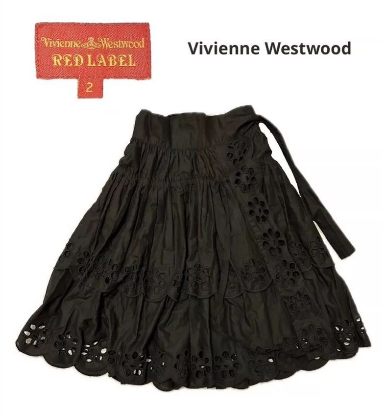 Vivienne Westwood Vivienne Westwood sizeM Black embroidered lace skirt Size 26" / US 2 / IT 38 - 1 Thumbnail