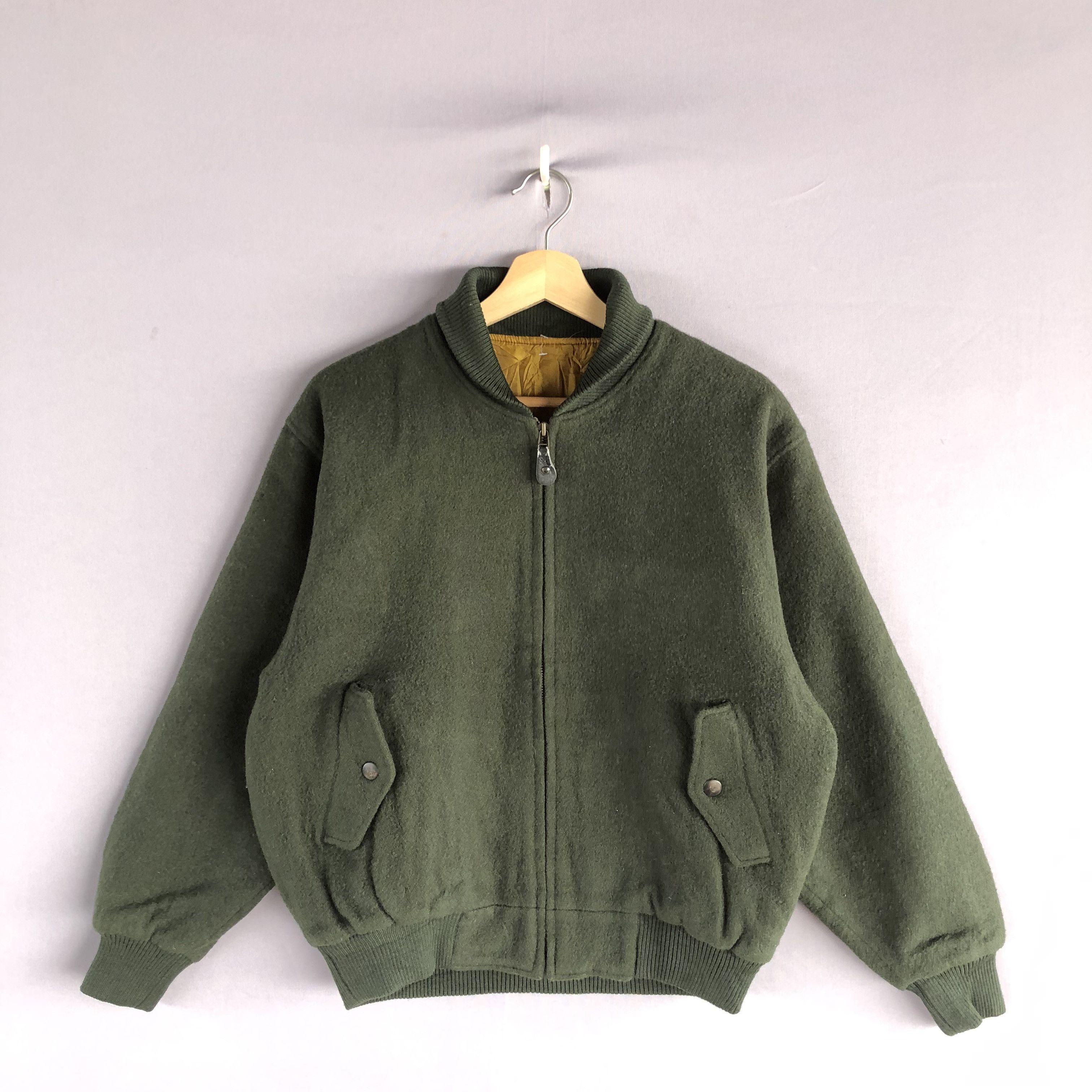 Japanese Brand × Vintage Vintage 80s Orb Japanese Wool Varsity Quilted Jackets Size US M / EU 48-50 / 2 - 1 Thumbnail