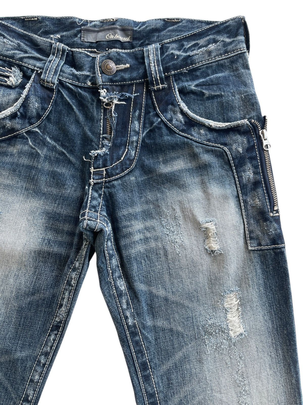 Japanese Brand On Board Distressed LGB Style Denim Size US 28 / EU 44 - 4 Thumbnail