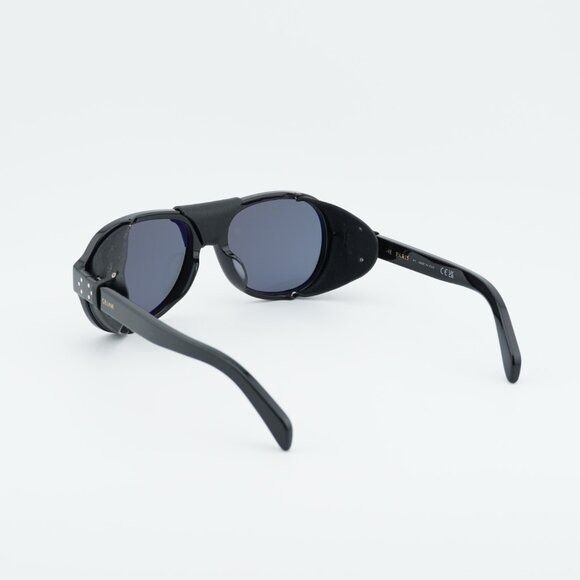 Celine Celine CL40301U 01C Sunglasses Black Square Frame, Smoke Size ONE SIZE - 4 Thumbnail