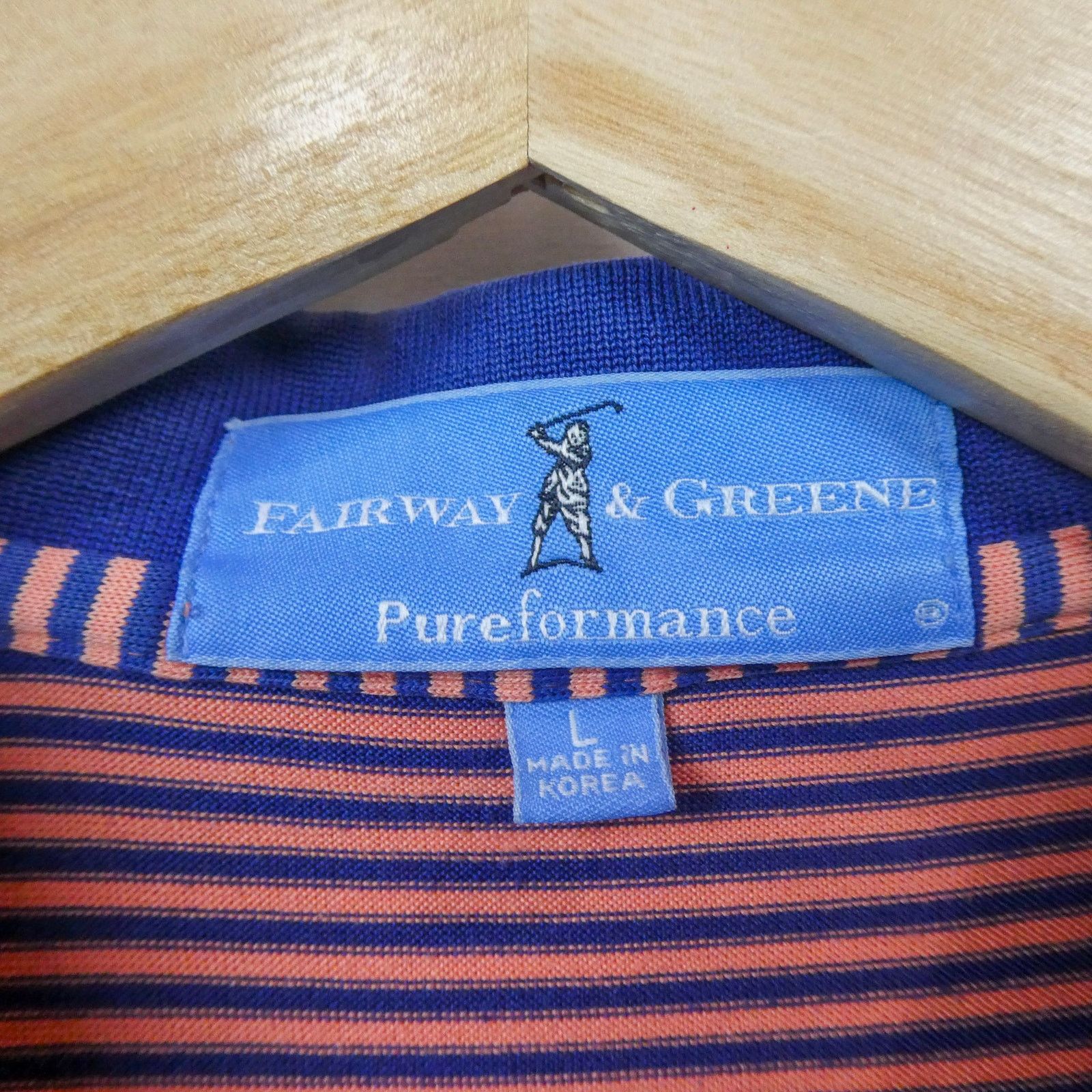 Other Fairway & Greene Pureformance Polo Shirt Sz L Striped Golf Size US L / EU 52-54 / 3 - 2 Thumbnail