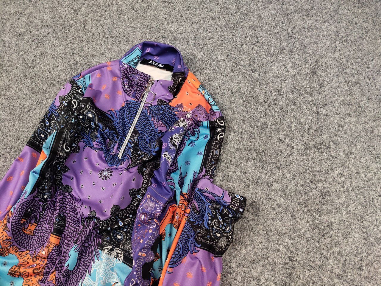 Jaded London Jaded London Mini Dress Bandana Dragon Multicolor Long sleev Size XXS / US 00 / IT 34 - 4 Thumbnail