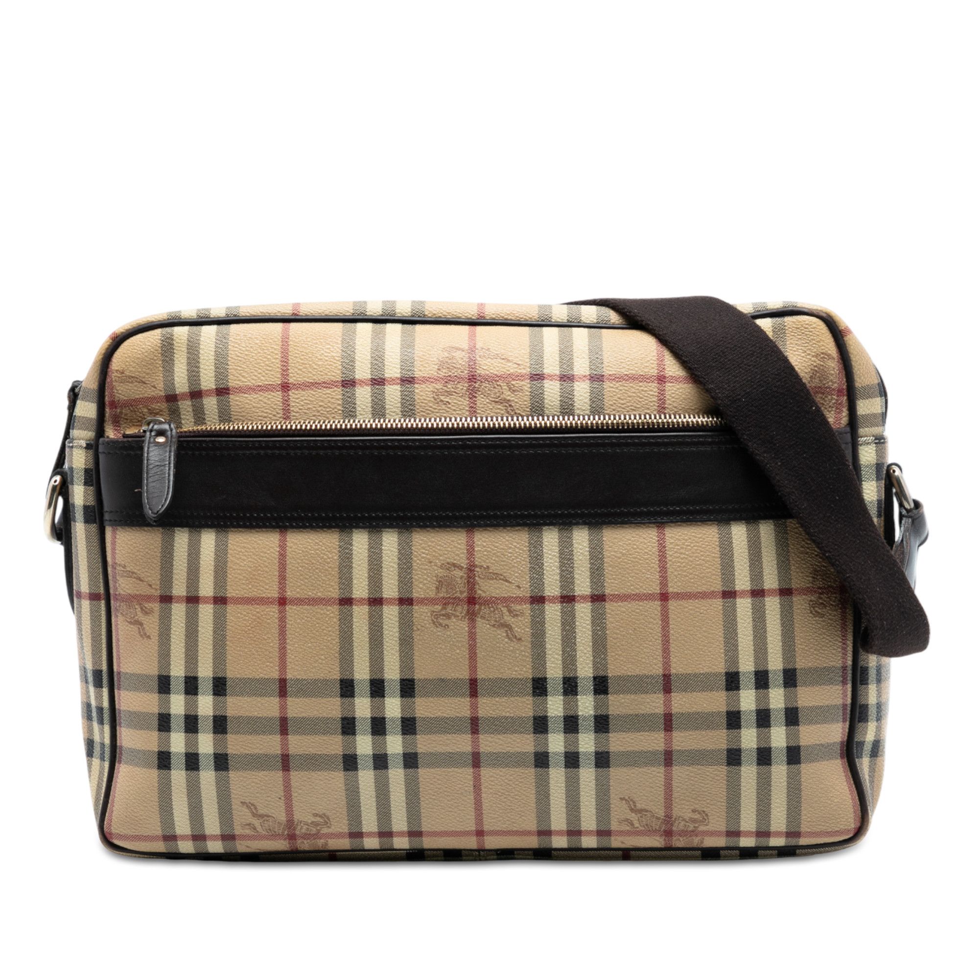Burberry Burberry Haymarket Check Coated Canvas Messenger Bag Size ONE SIZE - 1 Thumbnail