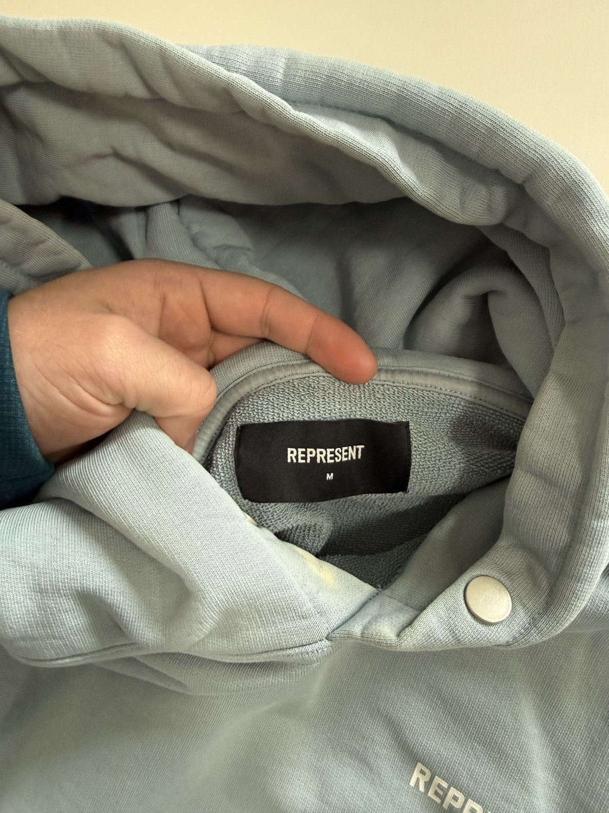 Represent Clo. REPRESENT OWNERS HOODIE POWDER BLUE Size US M / EU 48-50 / 2 - 11 Thumbnail