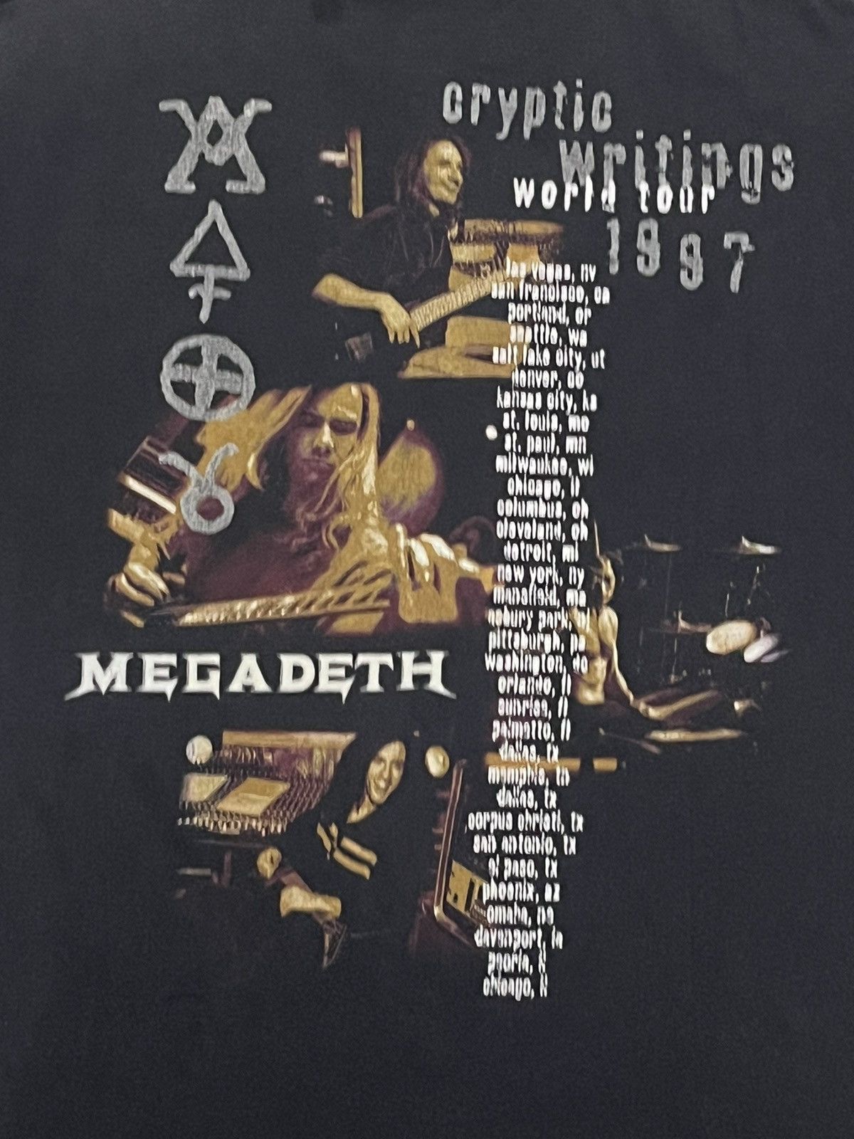 Band Tees × Vintage Megadeth Cryptio Writings Tour 1997 Size US L / EU 52-54 / 3 - 4 Thumbnail
