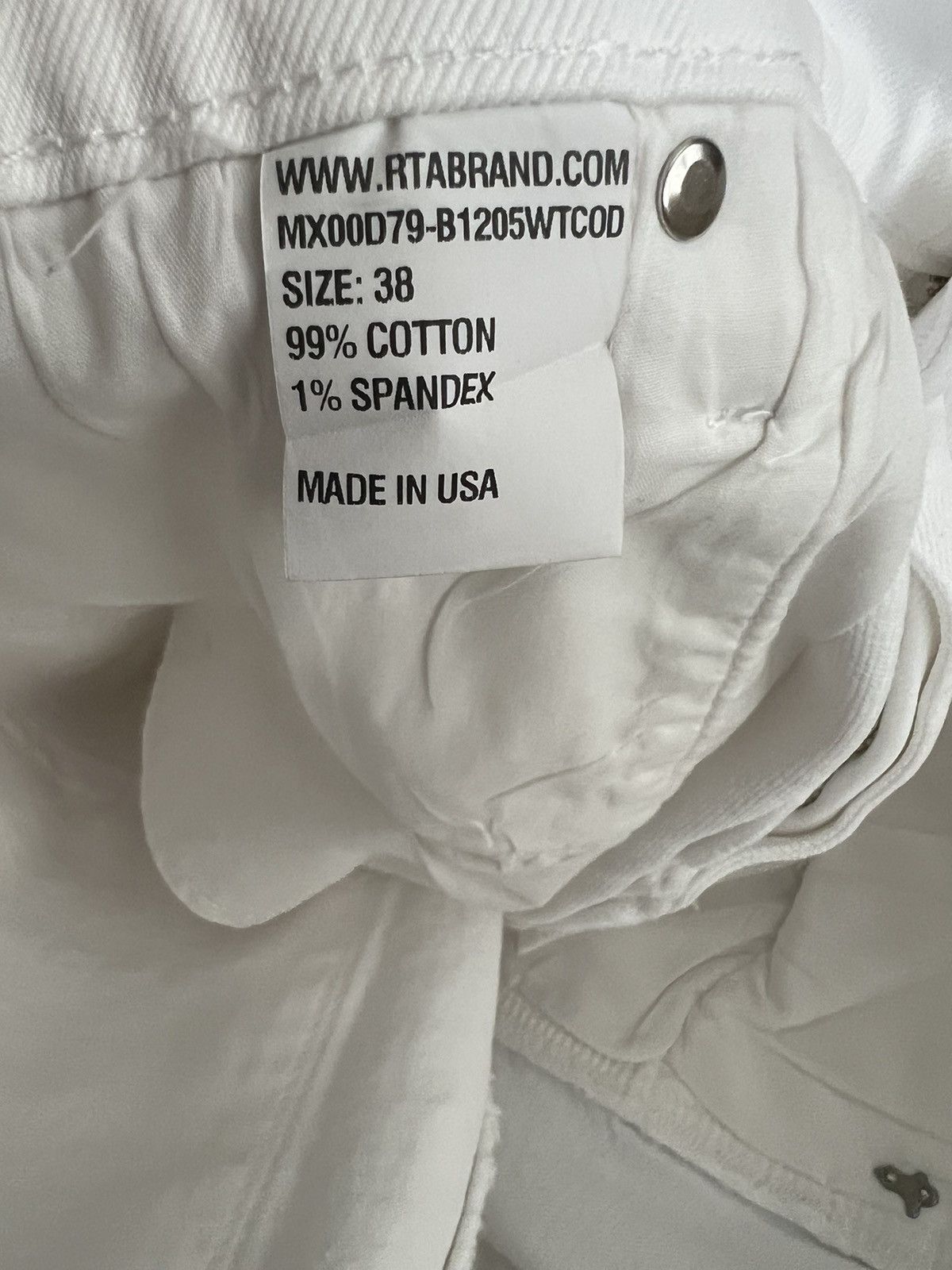 Rta RTA x Savage Mens Jeans Bryant Skinny White $425 Size 38/32 Size US 38 / EU 54 - 9 Thumbnail