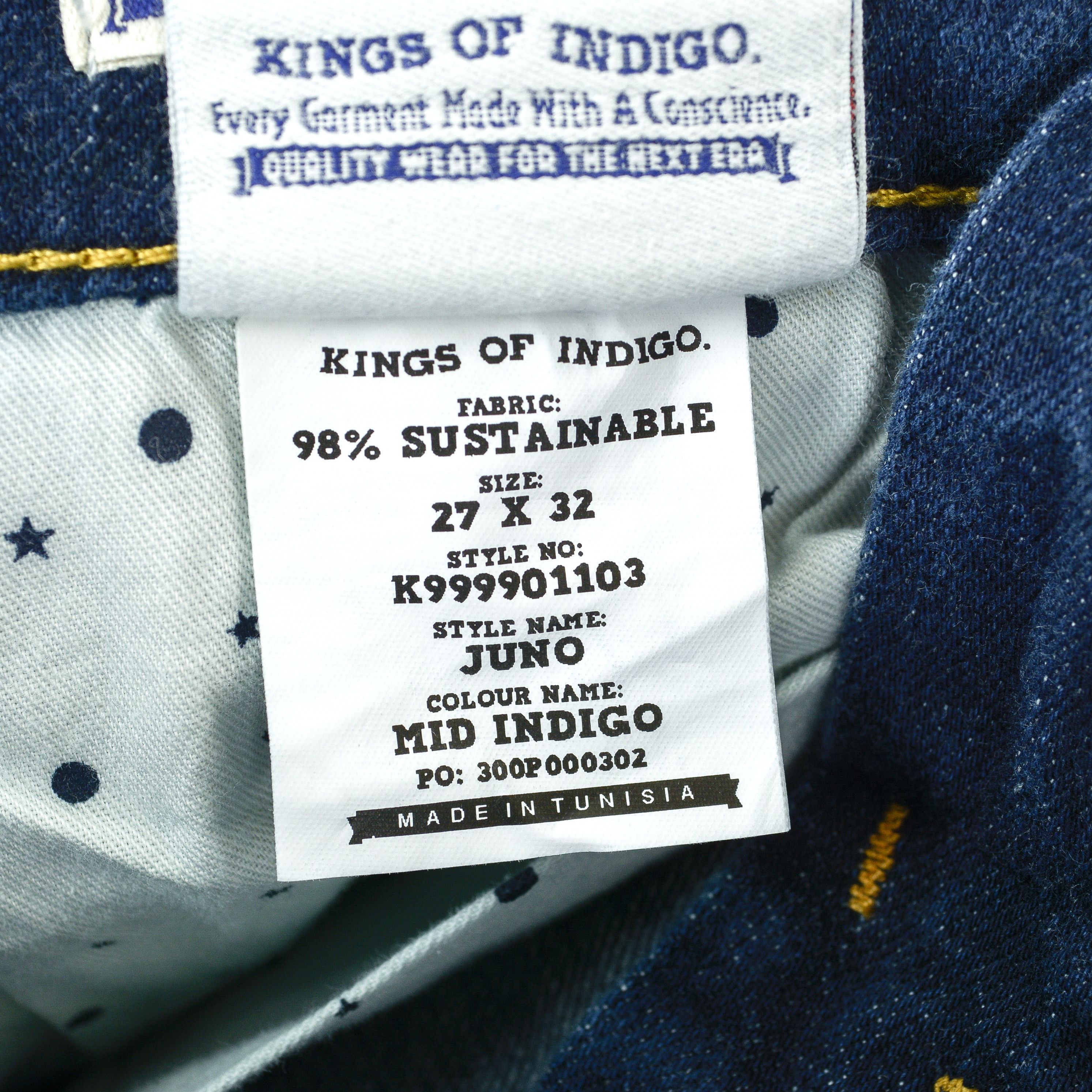 Kings Of Indigo Juno Super Slim W27 L32 Slim Jeans Denim Pants Trousers Size 27" / US 4 / IT 40 - 6 Thumbnail