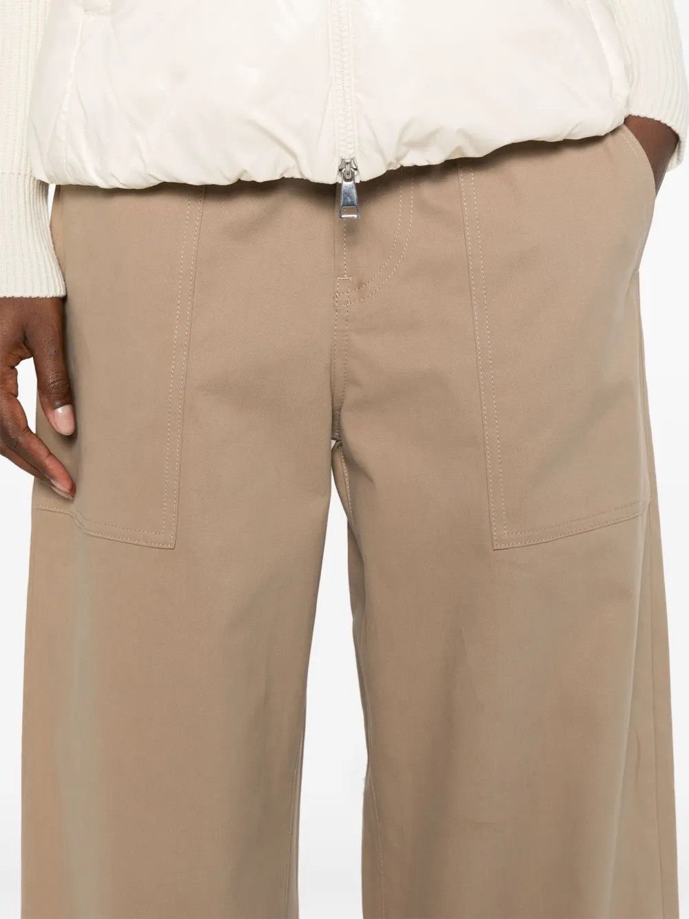 Moncler o1y1125 Casual Pant in Beige Size 30" / US 8 / IT 44 - 2 Thumbnail