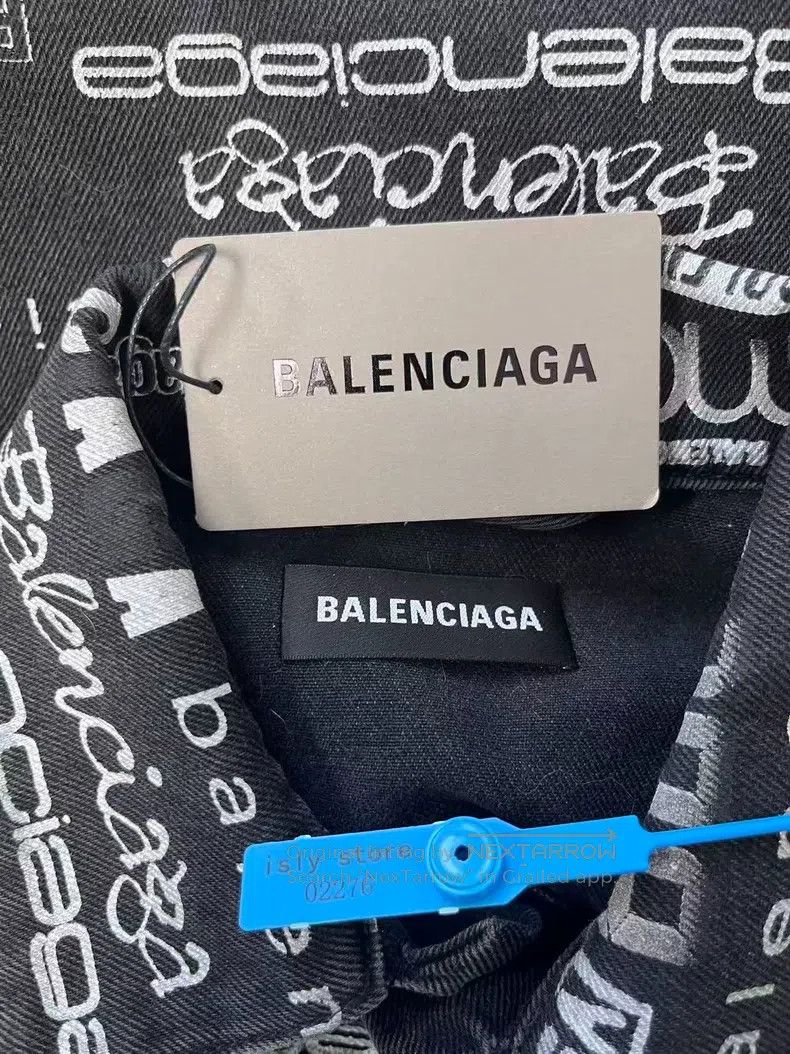 Balenciaga Balenciaga Washed Black and White TV Program Jacket Size US S / EU 44-46 / 1 - 4 Thumbnail