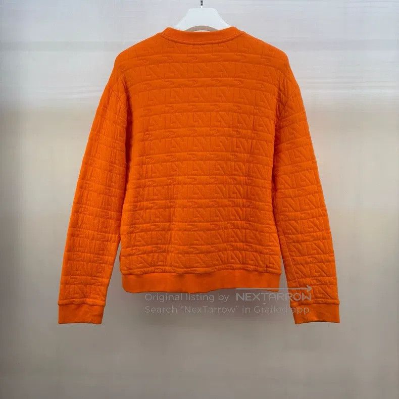 Louis Vuitton Louis Vuitton Orange embossed logo sweatshirt Size US XL / EU 56 / 4 - 2 Thumbnail