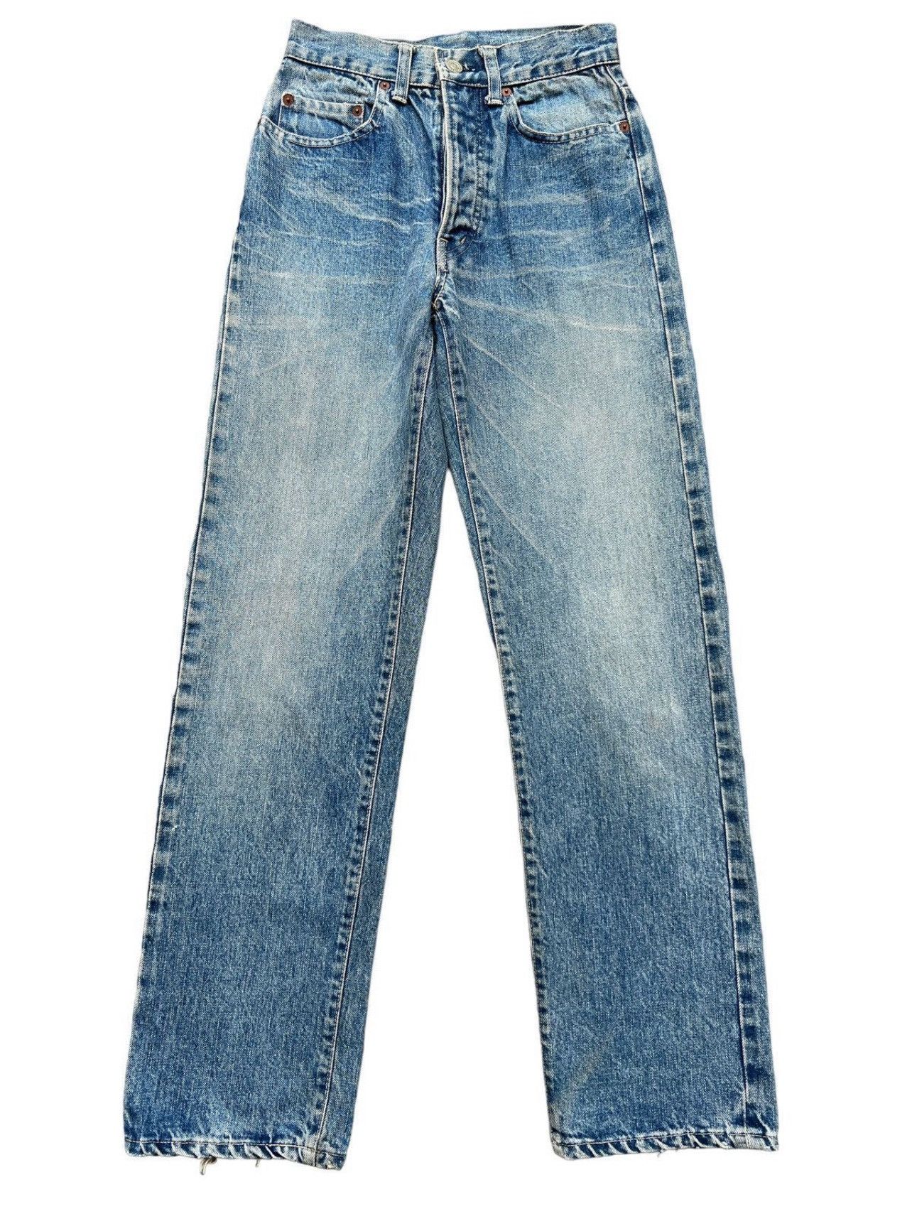 Blue Blue Japan Vintage BlueBlue Japan Selvedge Distressed Wide Jeans 24x30 Size 24" / US 00 / IT 34 - 2 Thumbnail