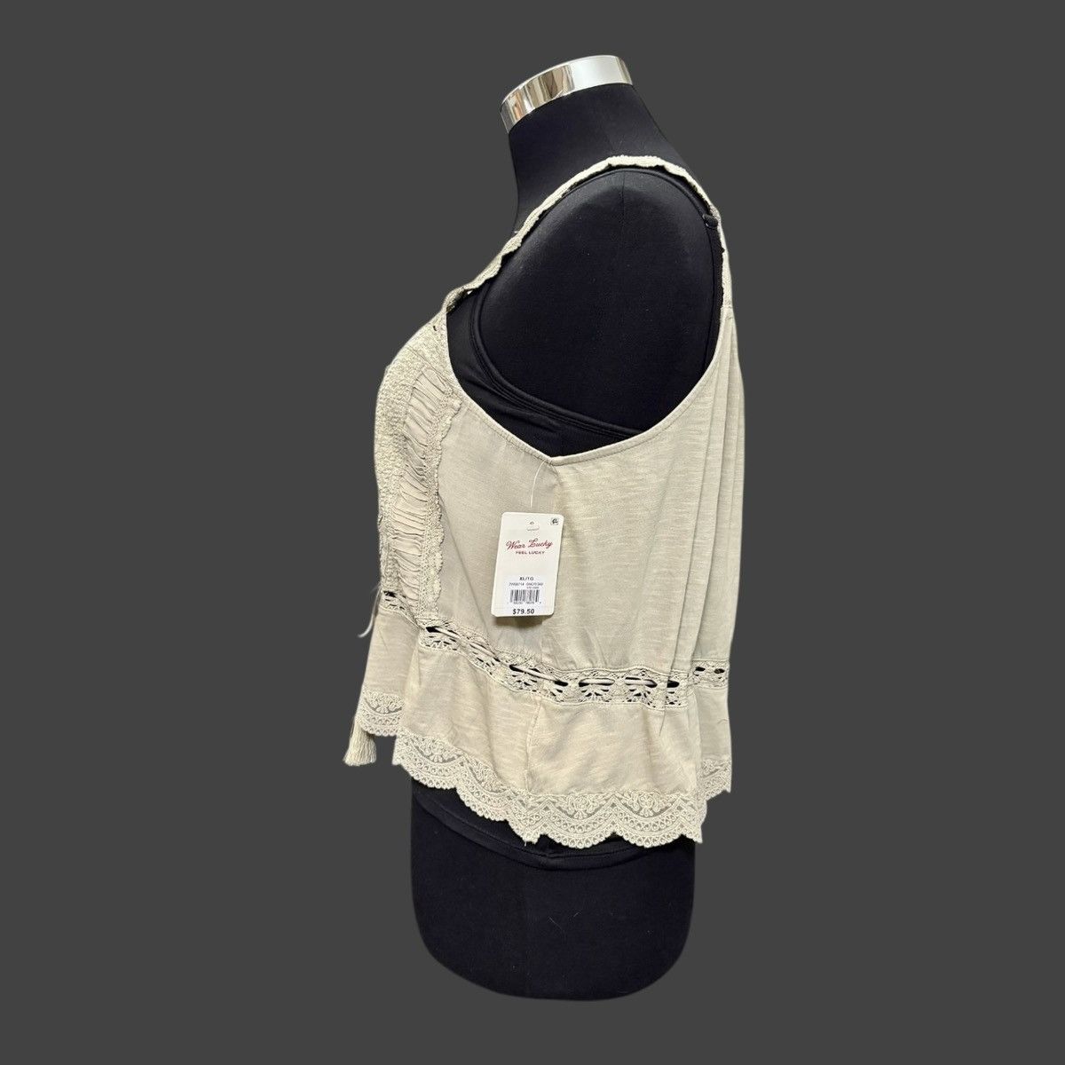 Lucky Brand Lucky Brand Lace Waistline Tie Seneca Rock Tank Sz XL Size XL / US 12-14 / IT 48-50 - 6 Thumbnail
