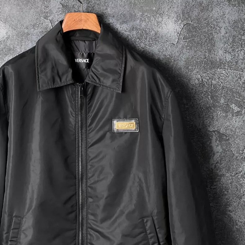 Versace Versace Leather logo lapel jacket Size S / US 4 / IT 40 - 3 Thumbnail