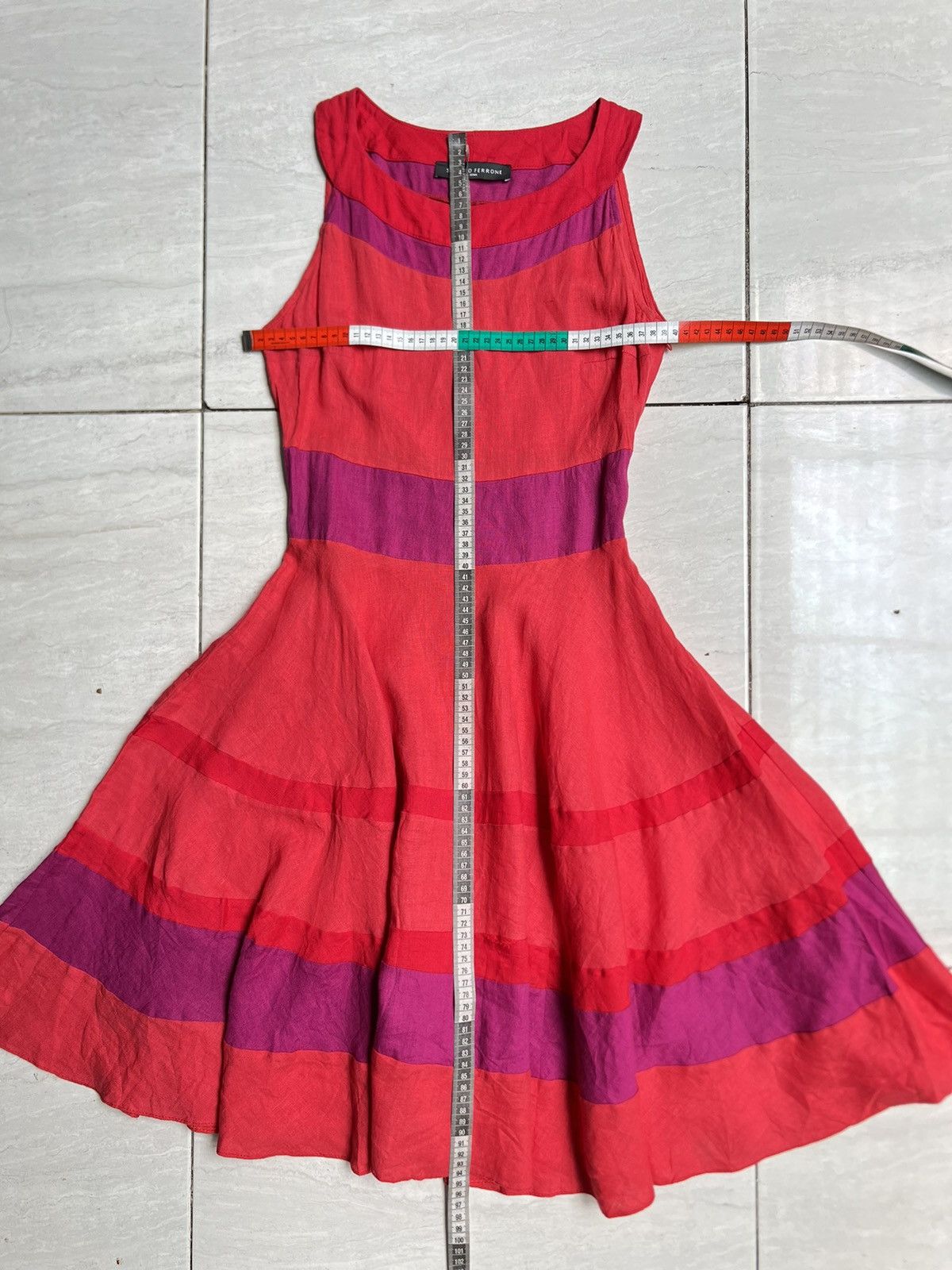 Sandro Sandro Ferrone Red Midi Dress Size XS / US 0-2 / IT 36-38 - 7 Thumbnail