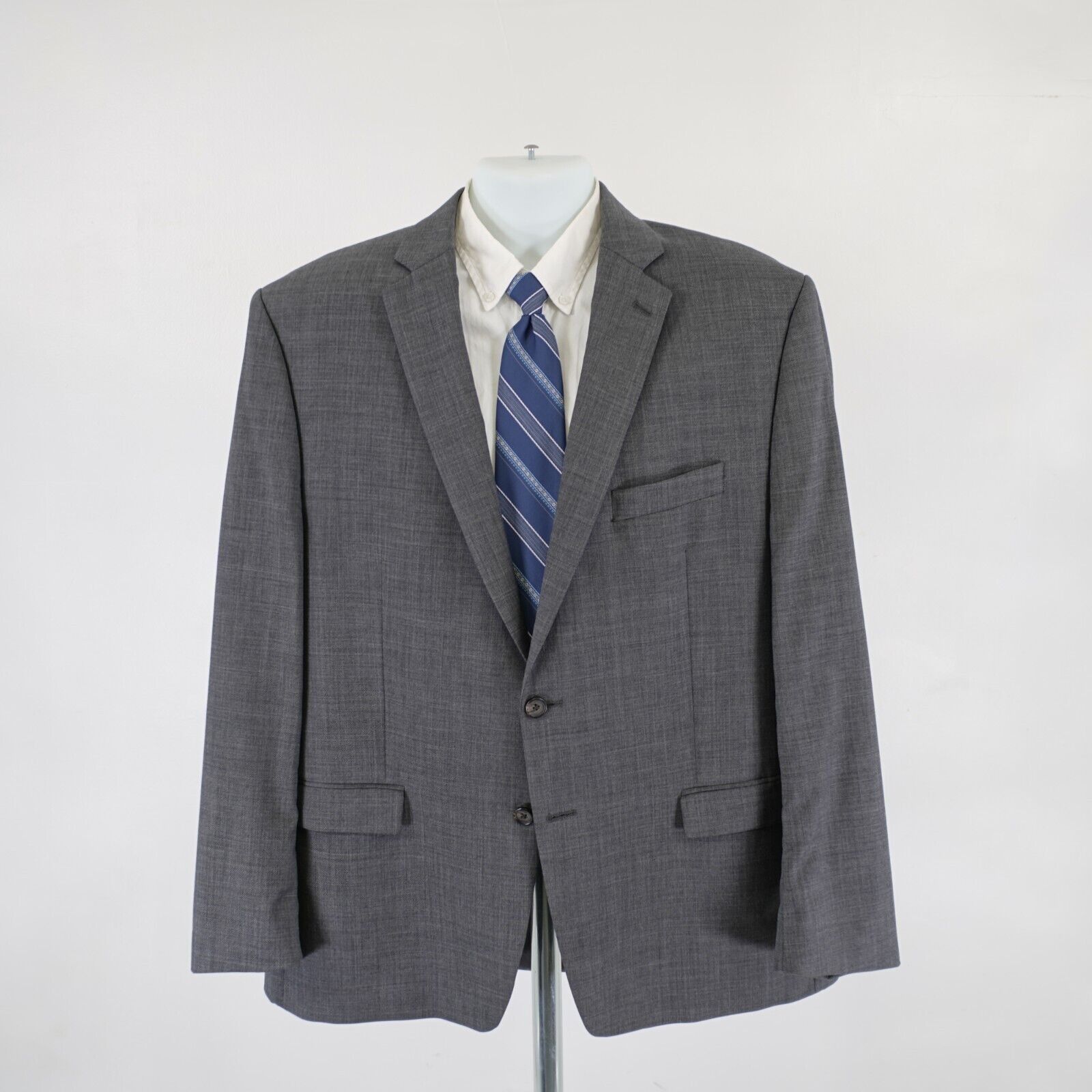 Lauren Ralph Lauren Lauren Ralph Lauren Wool Gray Sharskin 46R Blazer 2 Button T Size 46R - 4 Thumbnail