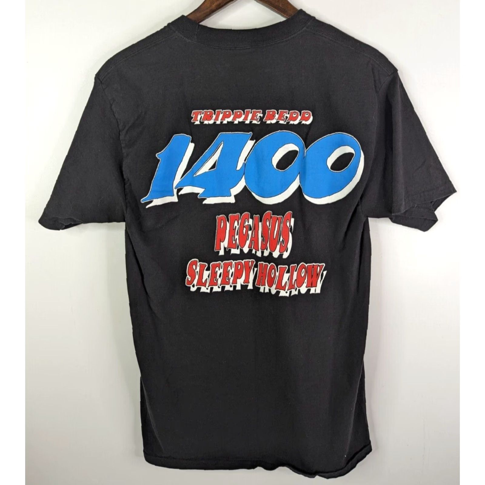 Vintage VINTAGE Trippie Redd 1400 Shirt Men T-Shirt Black Logo Pegasus Short Sleeve Crew Neck M Medium (All Seasons) Size US M / EU 48-50 / 2 - 3 Thumbnail