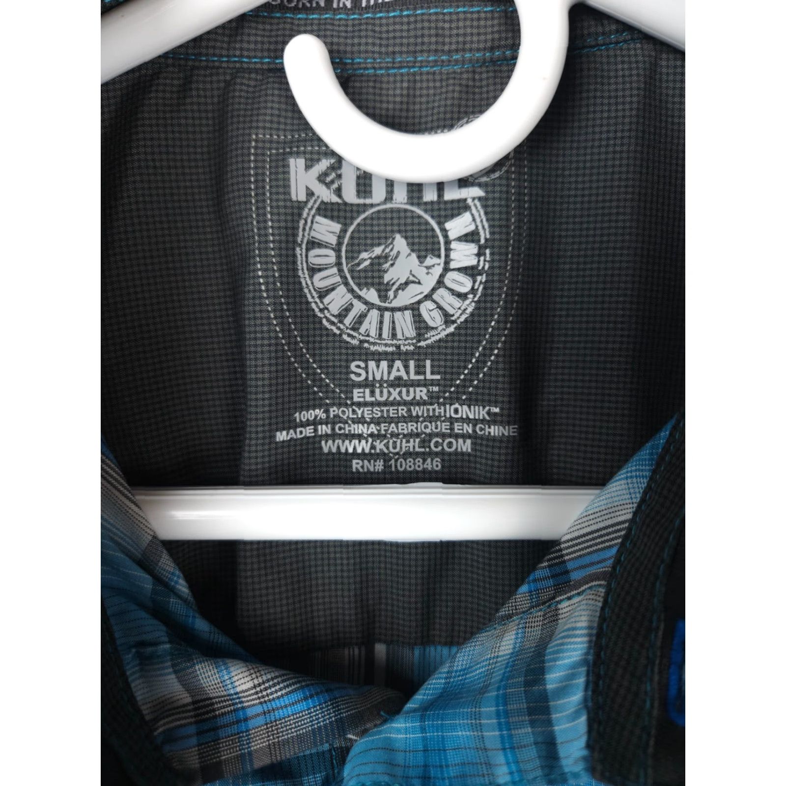 Vintage Kuhl Eluxur Shirt Men's Small Blue Plaid Button Up Short Sleeve UPF 30 Poly Size US S / EU 44-46 / 1 - 3 Thumbnail