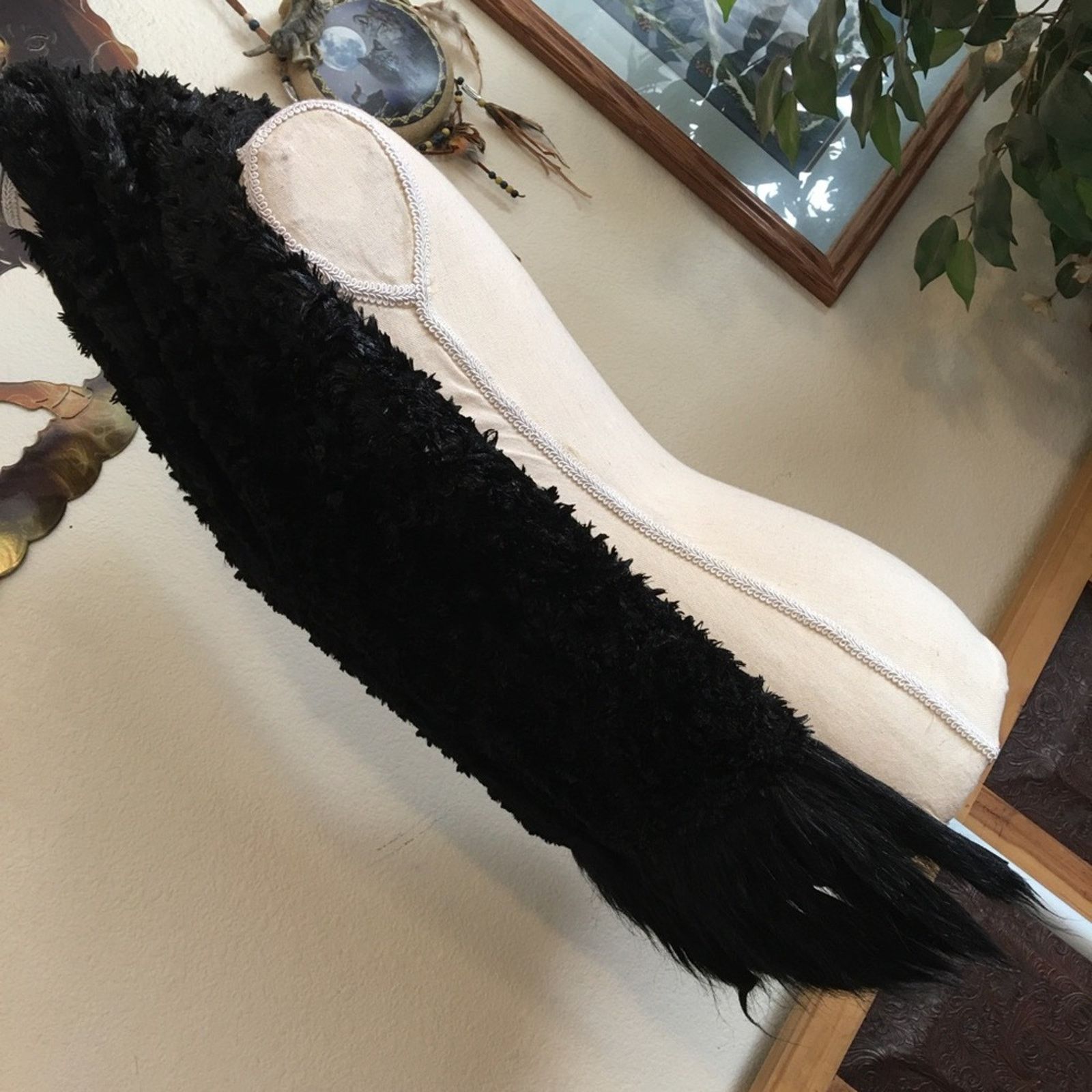 Other Adrienne Landau black faux fur scarf wrap fringe Size ONE SIZE - 4 Thumbnail