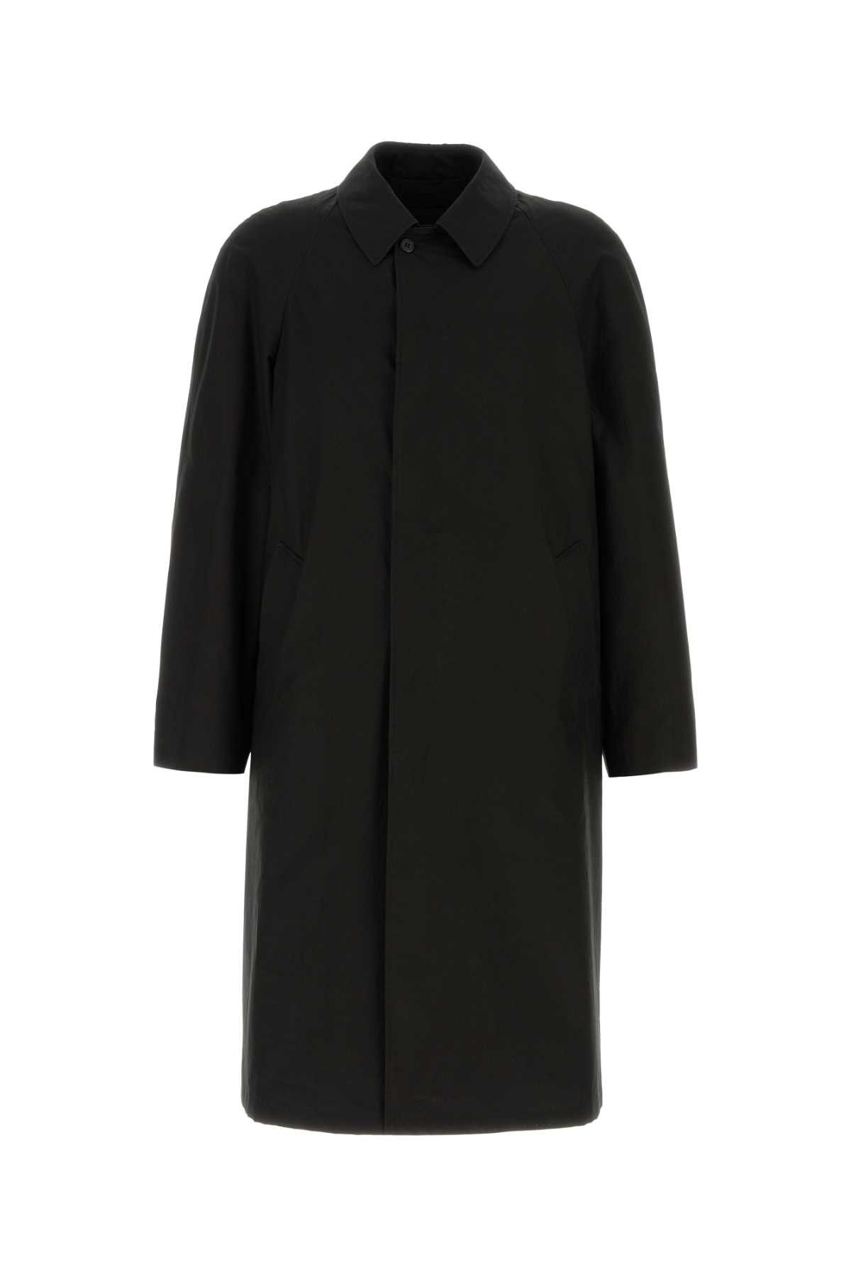 Prada Black Cotton Overcoat Size US XL / EU 56 / 4 - 1 Thumbnail
