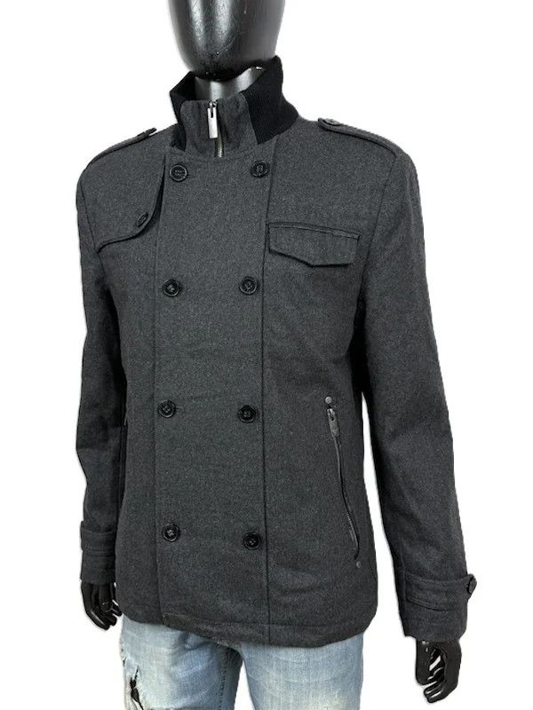 Guess Guess Cappotto Doppiopetto Lana Grigio Uomo L Size US L / EU 52-54 / 3 - 6 Thumbnail