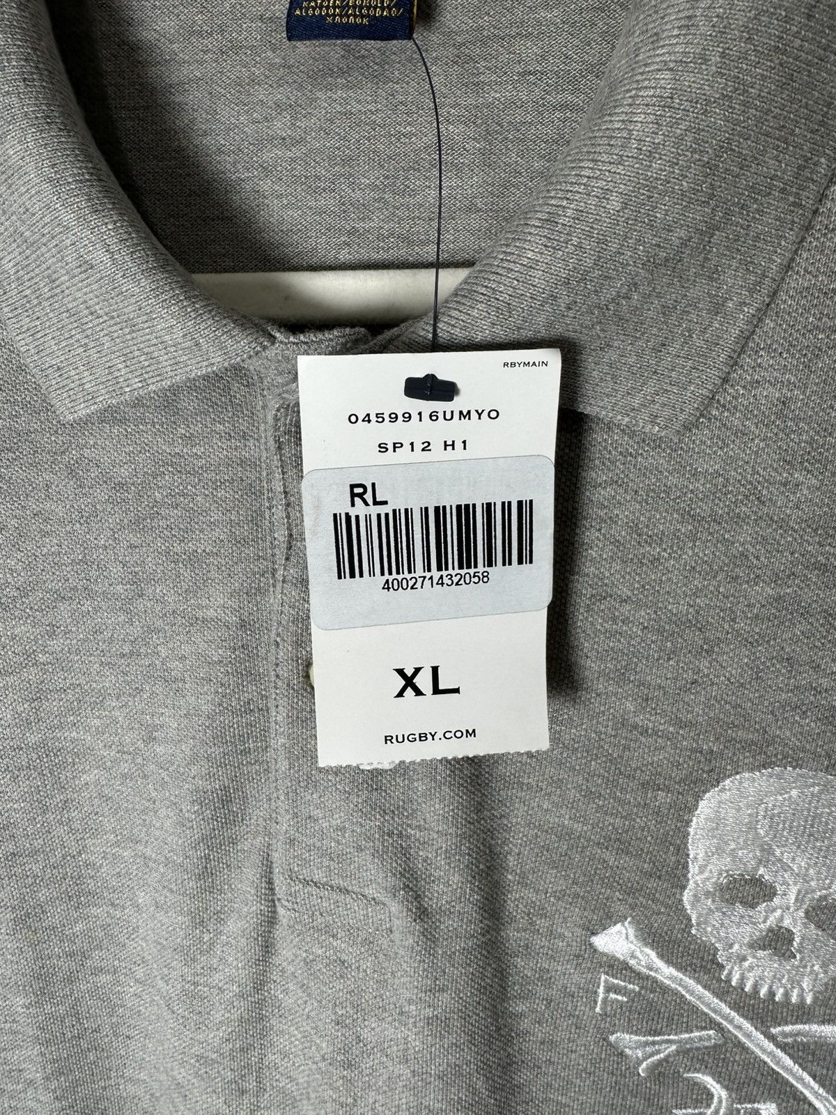 Rugby Ralph Lauren Rugby Ralph Lauren Skull & Bones R.F.C Polo Grey XL Size US XL / EU 56 / 4 - 7 Thumbnail