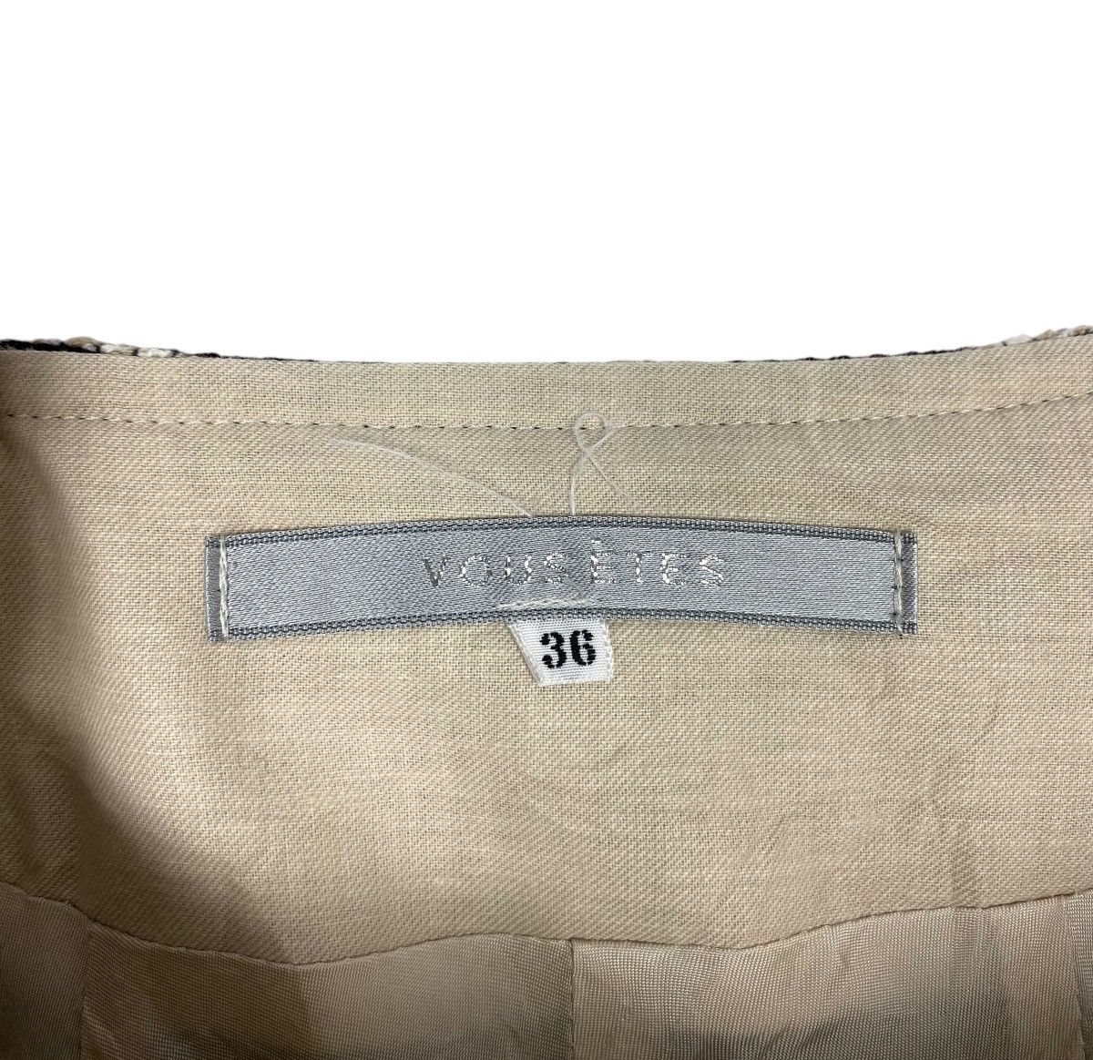 Japanese Brand Rare‼️ Vintage Vousetes Tweed Pleated Mini Skirt Size 27" / US 4 / IT 40 - 4 Thumbnail