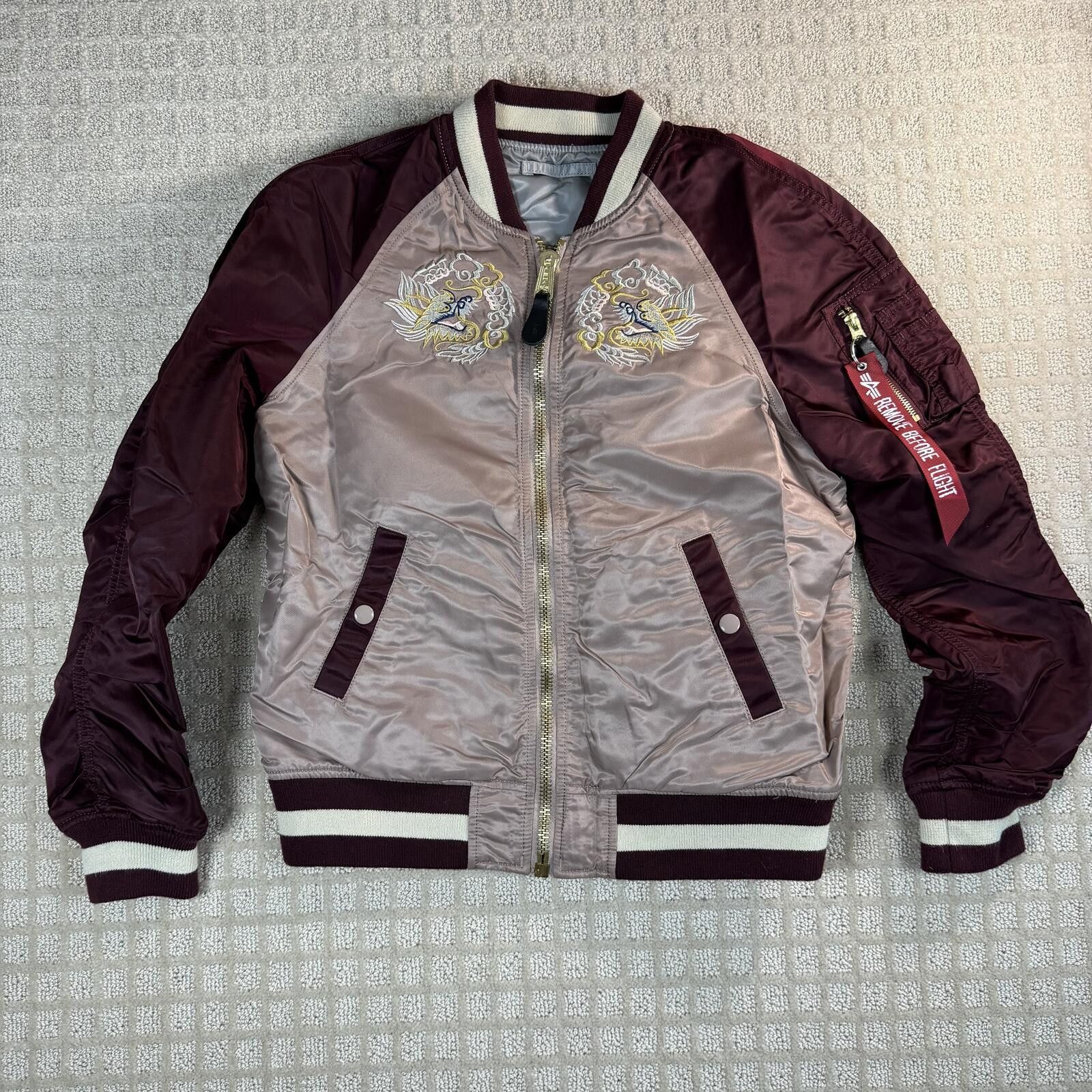 Alpha Industries Alpha Industries Japan Souvenir Bomber Jacket Womens S Size S / US 4 / IT 40 - 1 Thumbnail