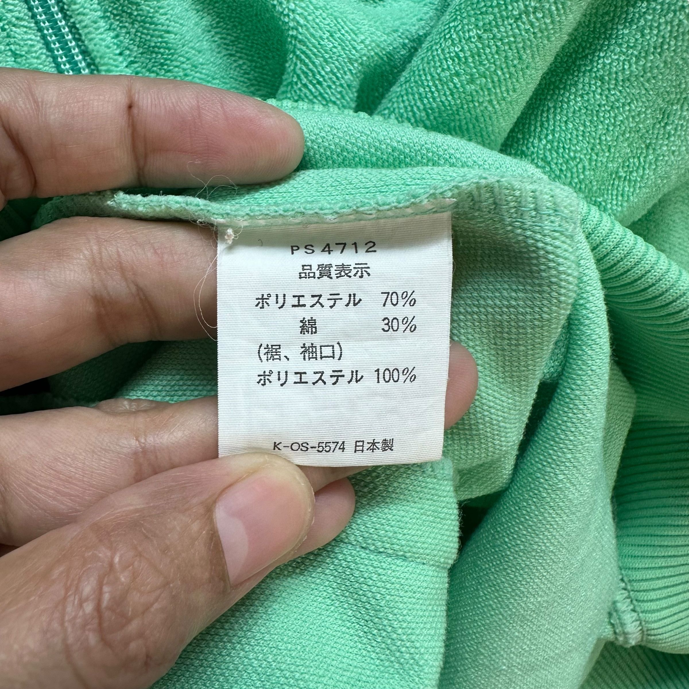 Asics 90's Asics Green Sweater Jacket Track Jacket #A1-0029 Size US M / EU 48-50 / 2 - 9 Thumbnail