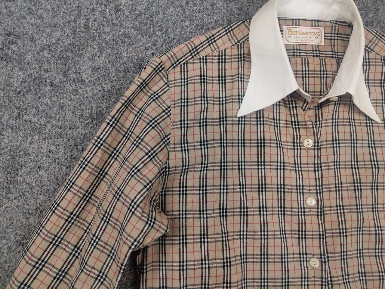 Burberry Vintage 90's Burberry Long Sleeve Nova-Check Shirt cufflinks Size M / US 6-8 / IT 42-44 - 7 Thumbnail