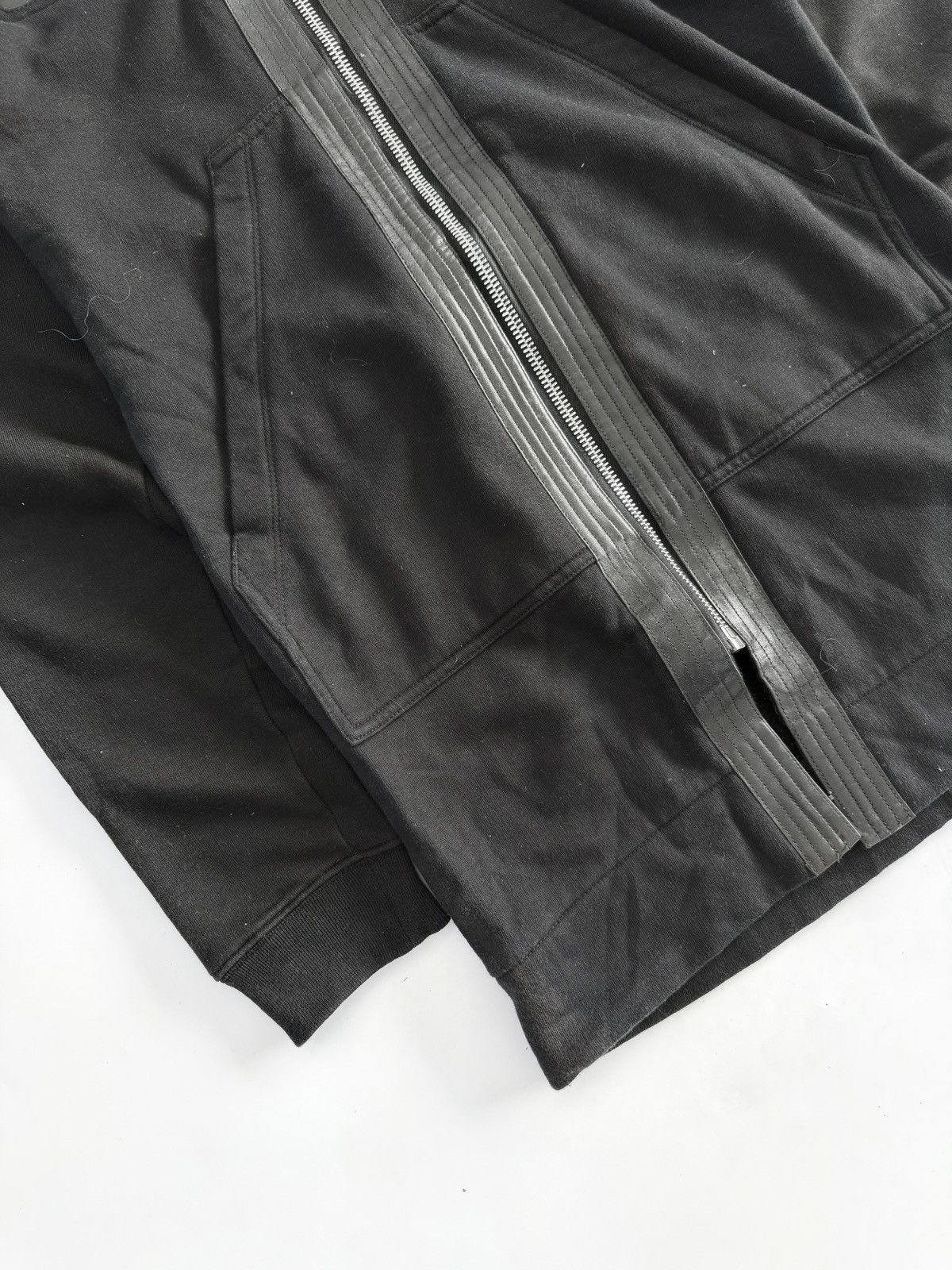 Rick Owens Rick Owens SS14 Vicious Leather- Trim Gimp Hoodie Size US S / EU 44-46 / 1 - 5 Thumbnail