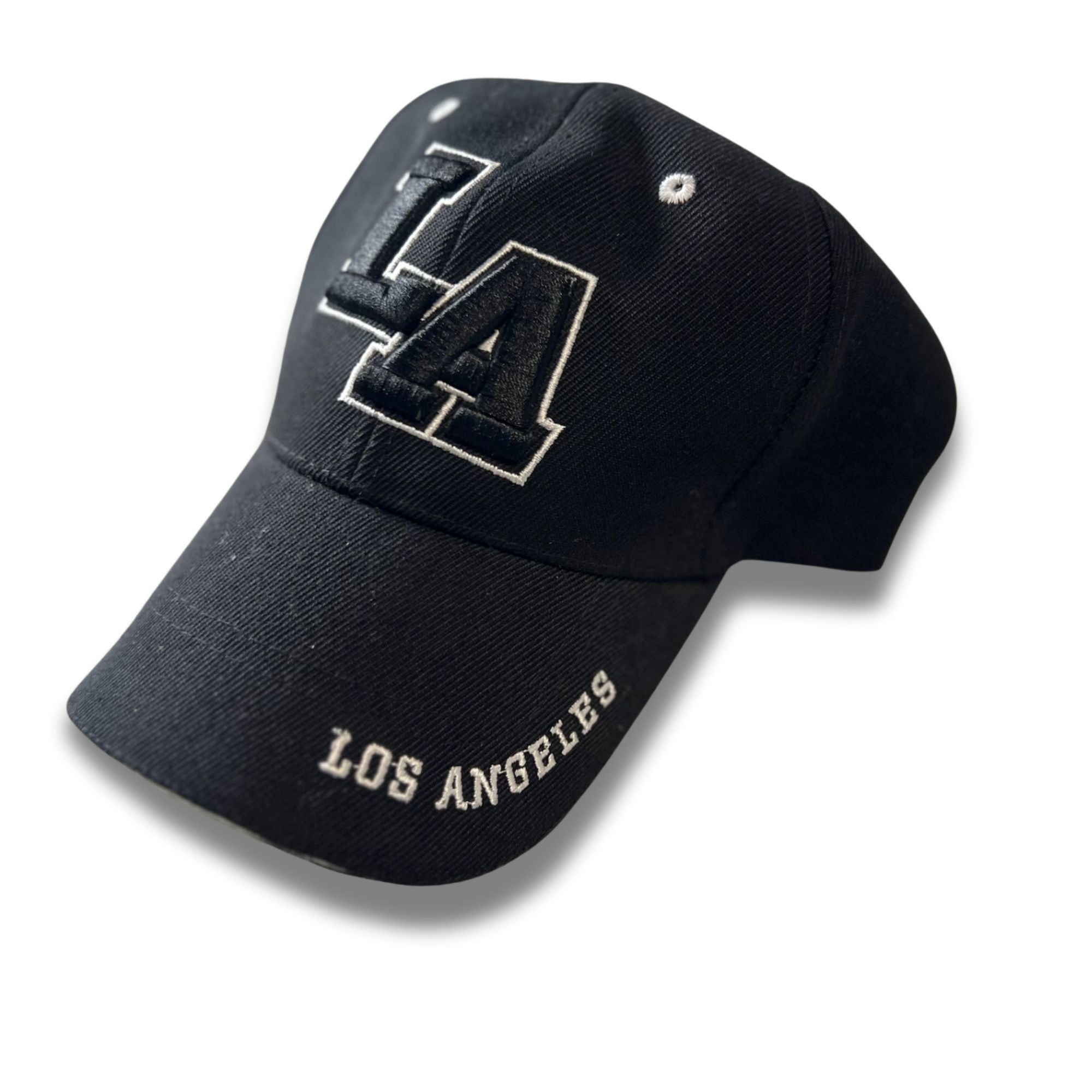 Other Black Los Angeles Snapback Cap With Embroidered LA Logo & Te Size ONE SIZE - 3 Thumbnail