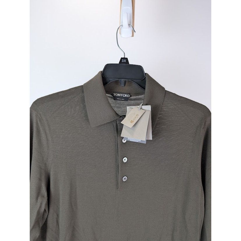 Tom Ford o1rshd1 Long sleeve Polo Shirt in Dark Green Size US L / EU 52-54 / 3 - 7 Thumbnail