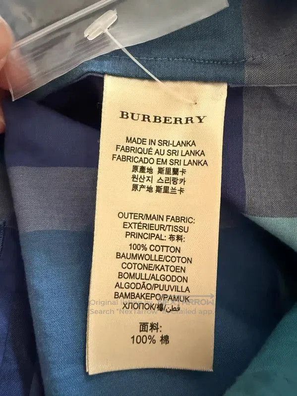 Burberry Burberry Blue Cotton Check Long Sleeve Shirt. Size XS / US 0-2 / IT 36-38 - 9 Thumbnail