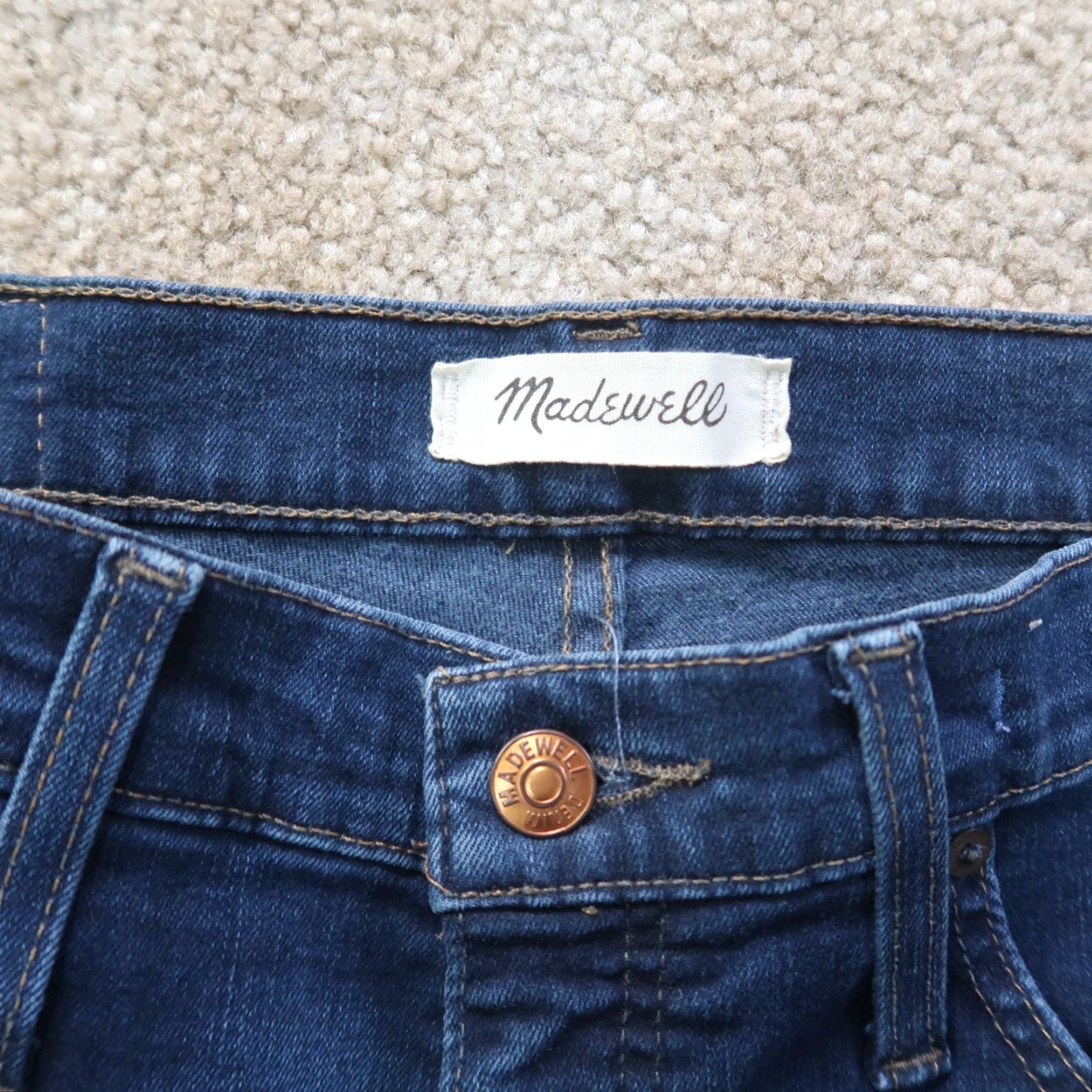 Madewell Madewell Jeans Women's 30 Stretch Denim 10" High Rise Skinny Blue 5-Pocket Slim Regular Size Type Size 30" / US 8 / IT 44 - 3 Thumbnail
