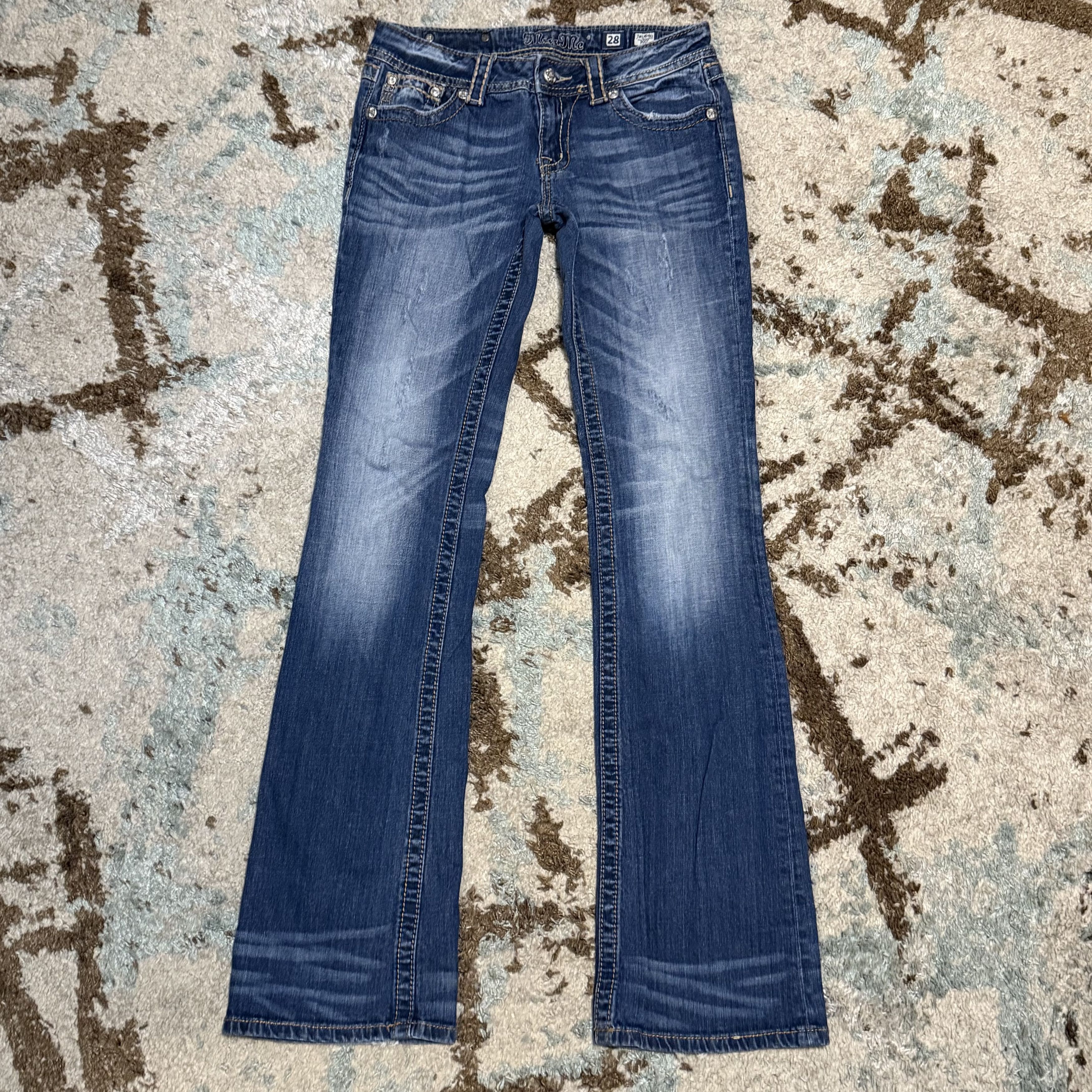 Miss Me Vintage Miss Me Paisley Low Rise Bootcut Jeans 28x33 Y2K Size 28" / US 6 / IT 42 - 2 Thumbnail