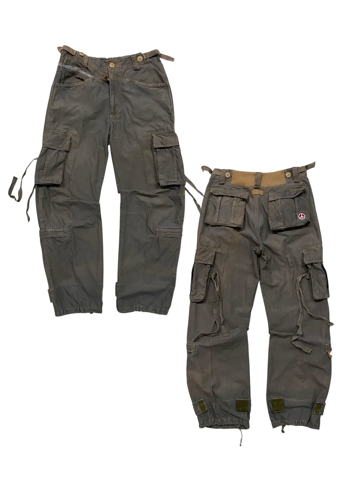 If Six Was Nine 2000s IFSIXWASNINE STYLE BONDAGE MULTIPOCKET CARGO PANT Size US 30 / EU 46 - 2 Thumbnail
