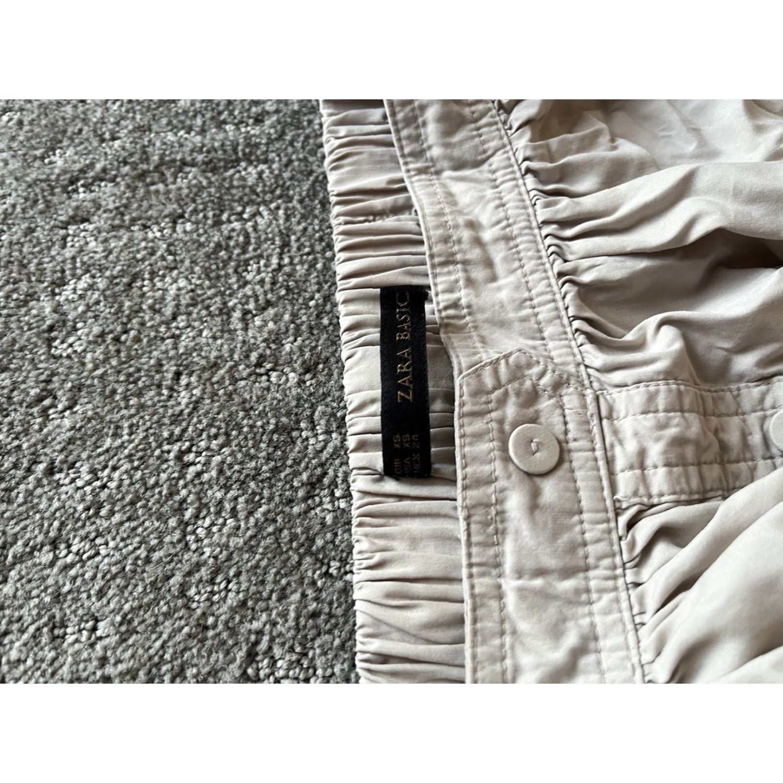 Zara VINTAGE Zara Women Beige Modale A-Line Knee Length Skirt Size XS Size 26" / US 2 / IT 38 - 2 Thumbnail