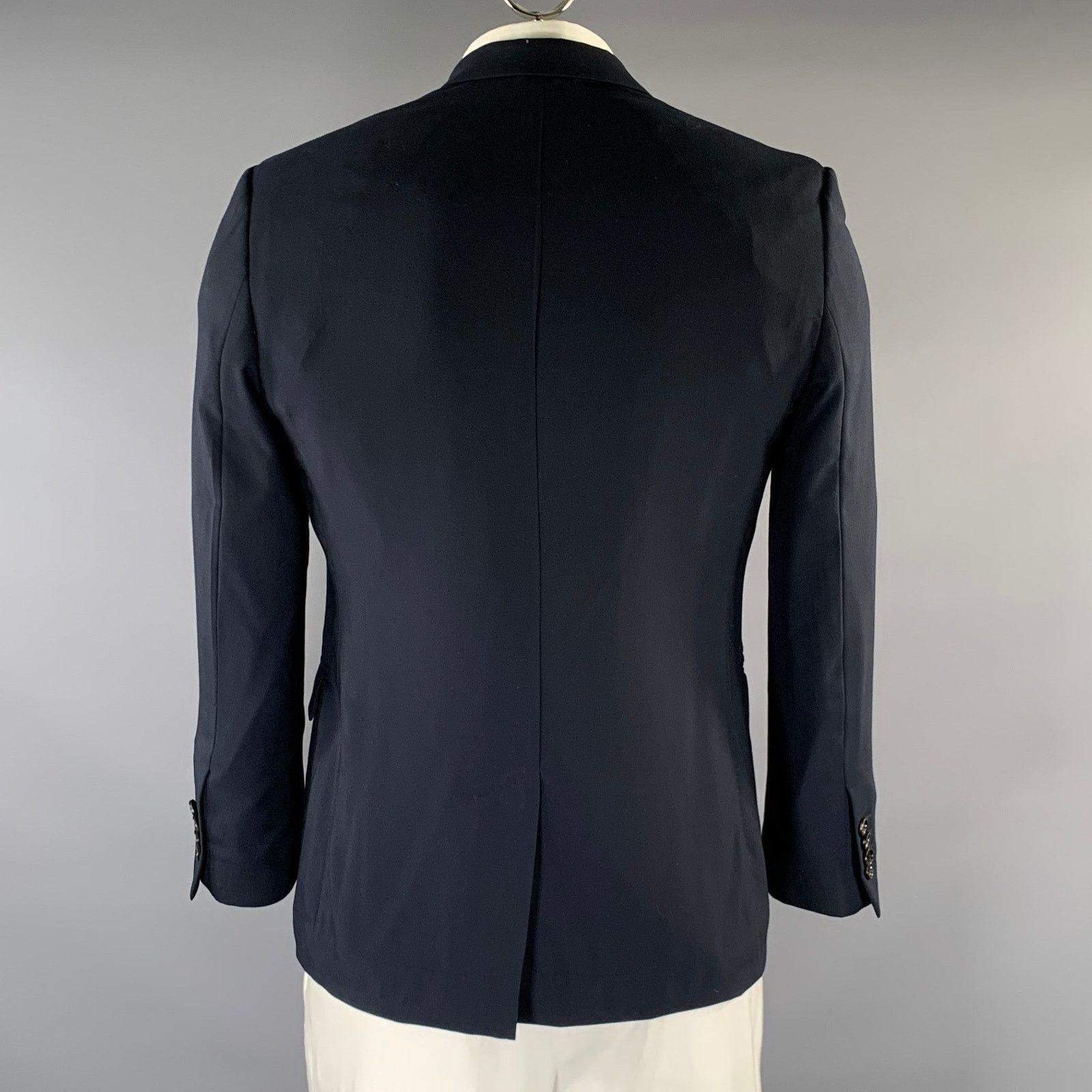 Dior DIOR Navy Cashmere Notch Lapel Sport Coat Size 42 Size 42R - 3 Thumbnail
