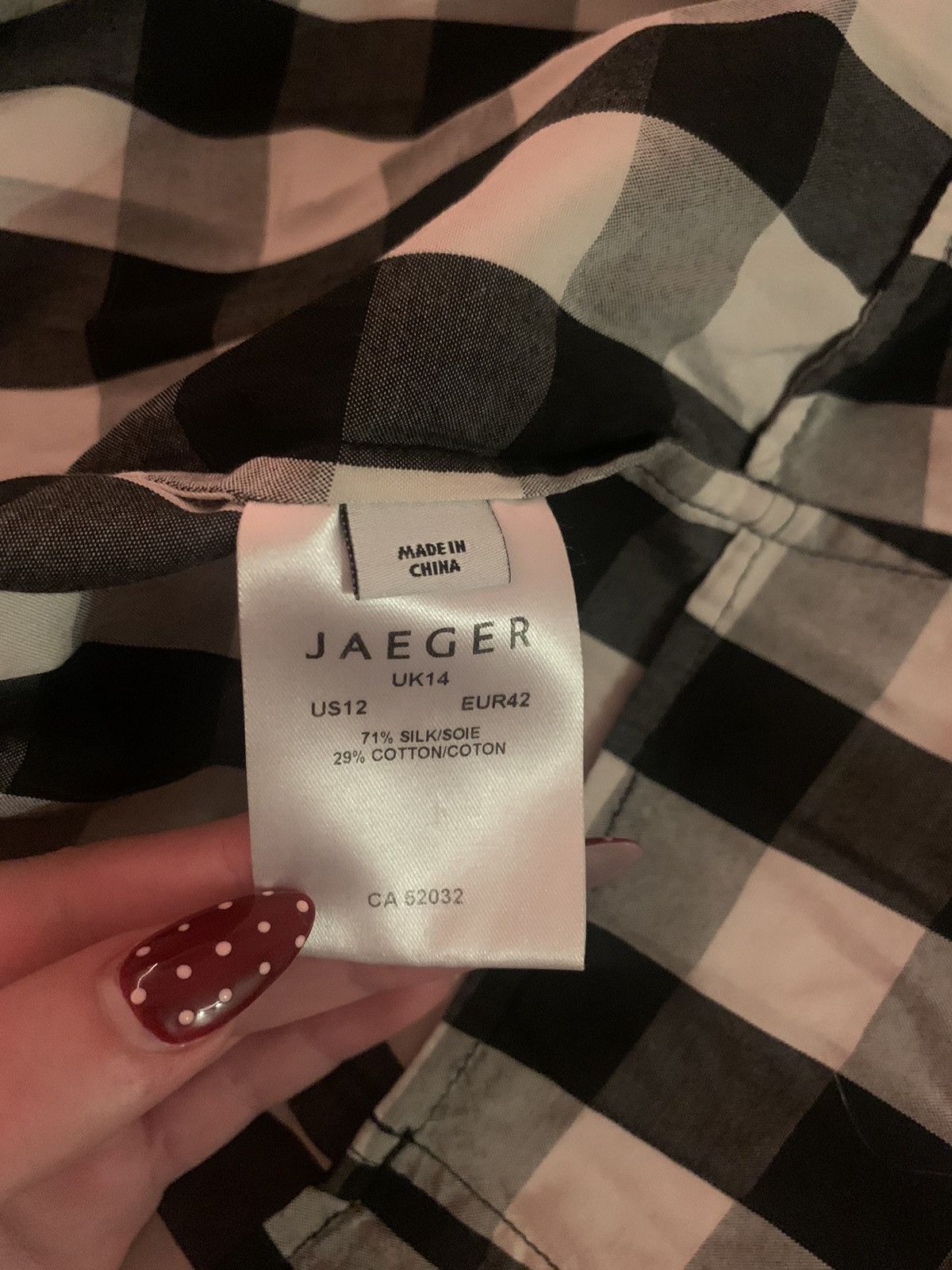 Jaeger Jaeger Black and White Checkered Mid-Length Dress Size M / US 6-8 / IT 42-44 - 8 Thumbnail