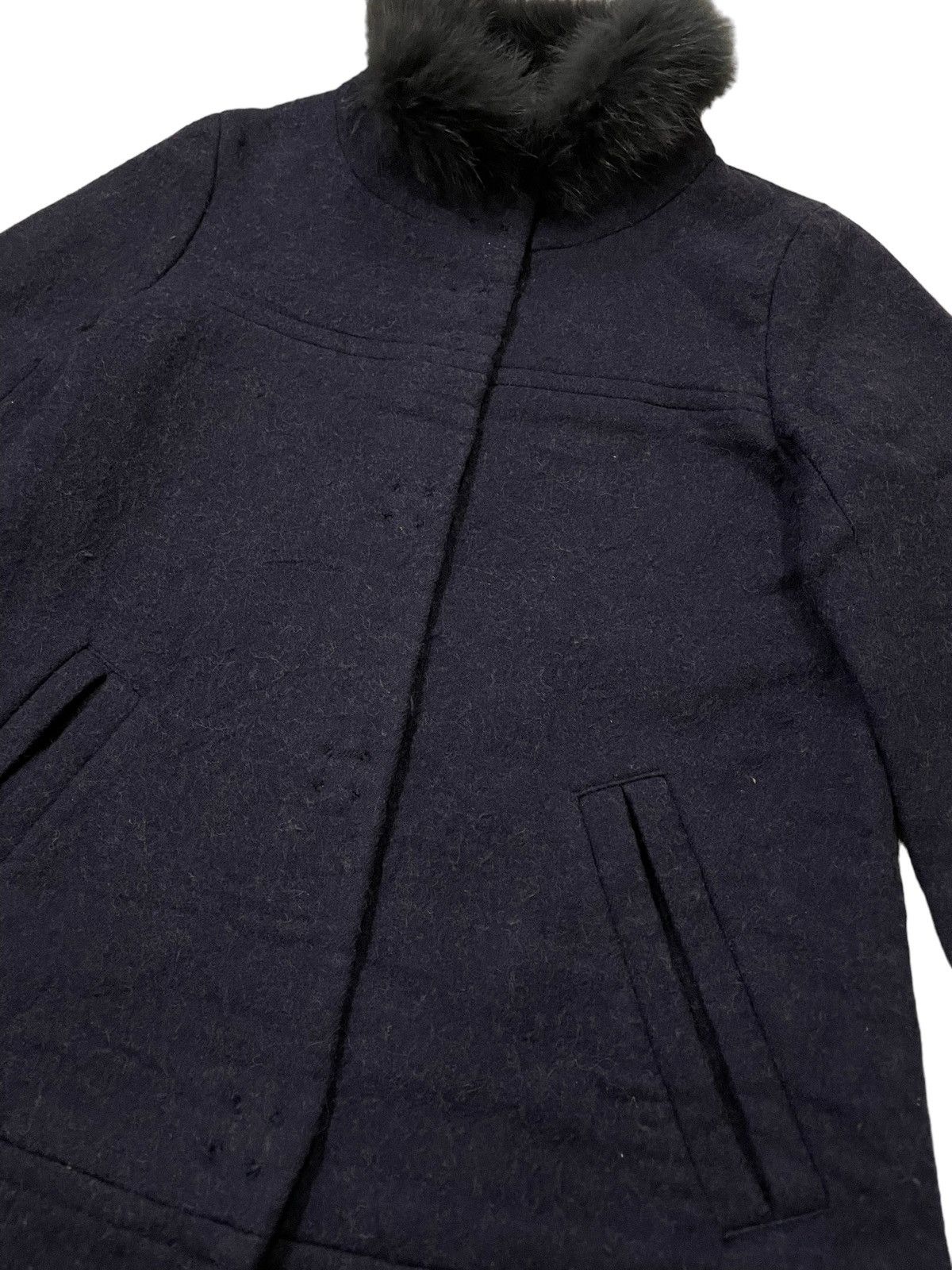 Japanese Brand Gabardine K.T Faux Wool Fox Fur Bondage Punk Jacket Size US S / EU 44-46 / 1 - 6 Thumbnail