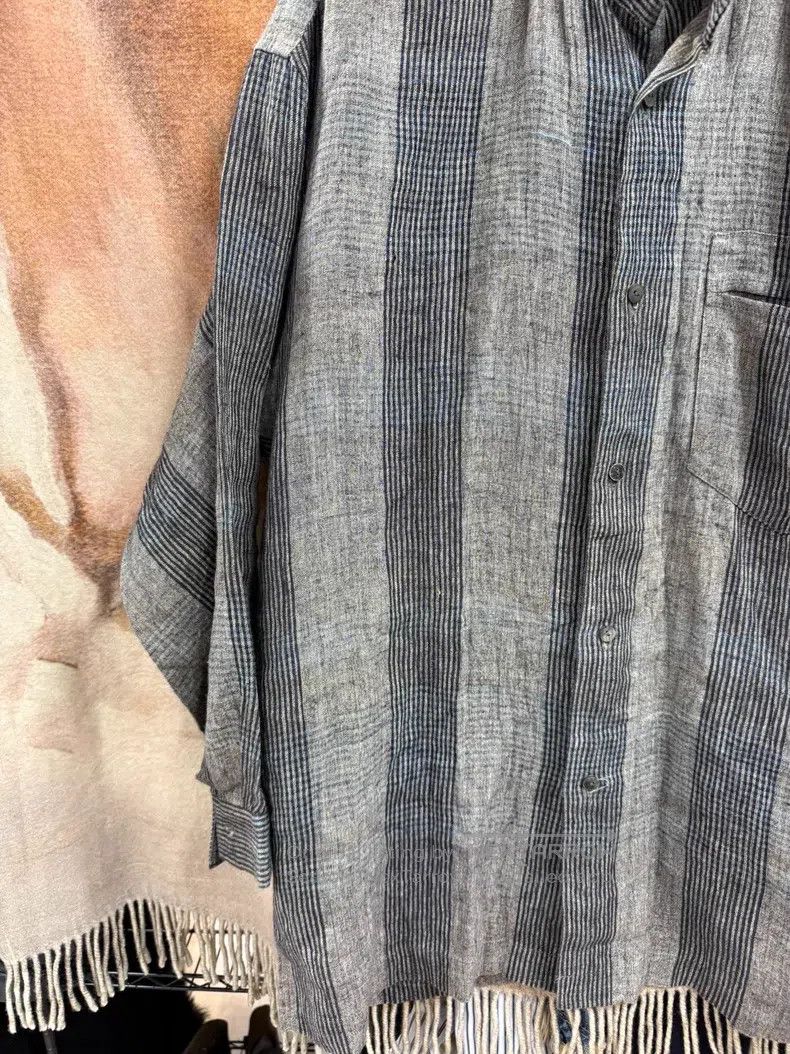 Issey Miyake Issey Miyake Brushed Linen Striped Shirt Size US M / EU 48-50 / 2 - 3 Thumbnail