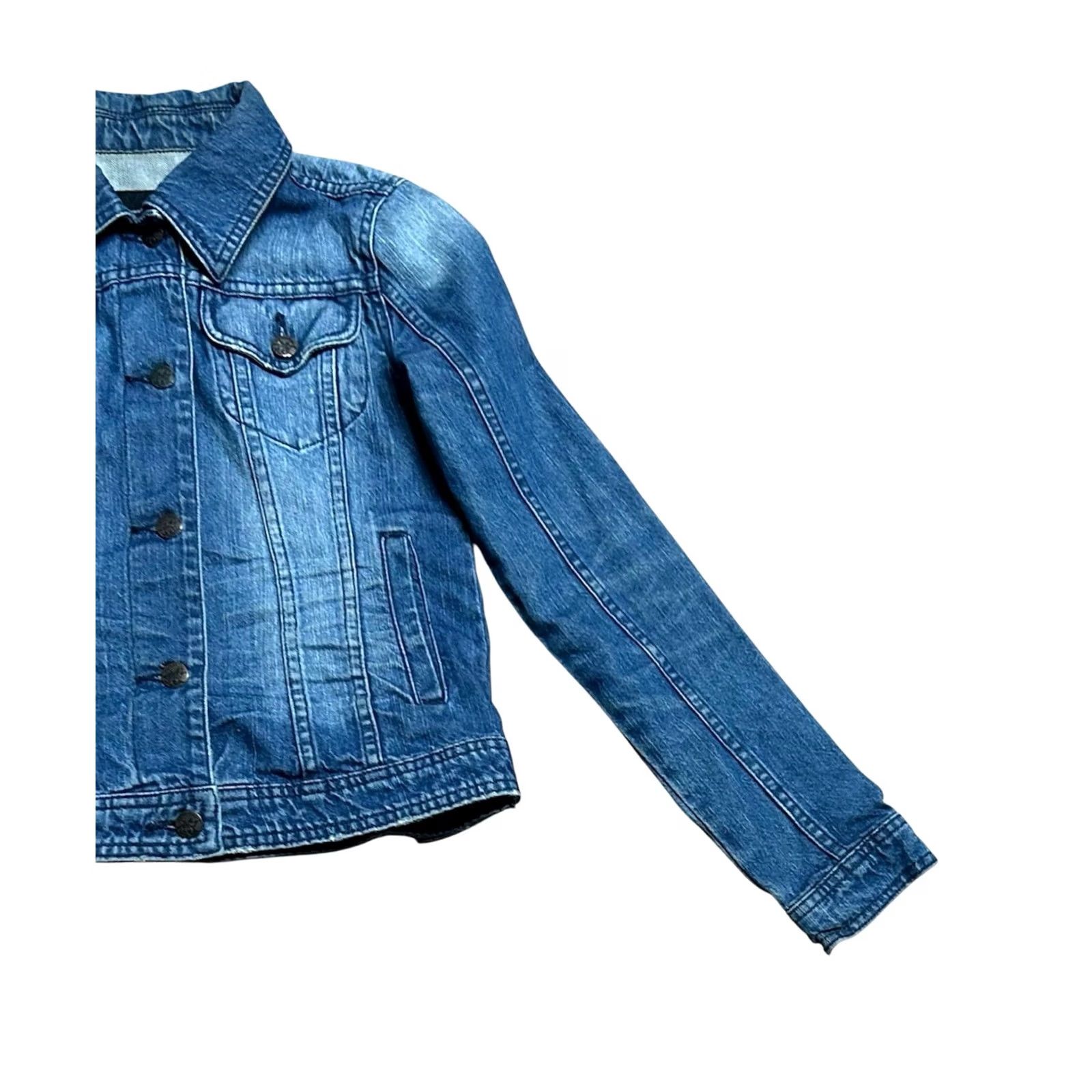 Vintage VINTAGE Anchor Blue Women's Jacket Jeans Button Up Size Small Long Sleeve 90s Casual Size S / US 4 / IT 40 - 3 Thumbnail