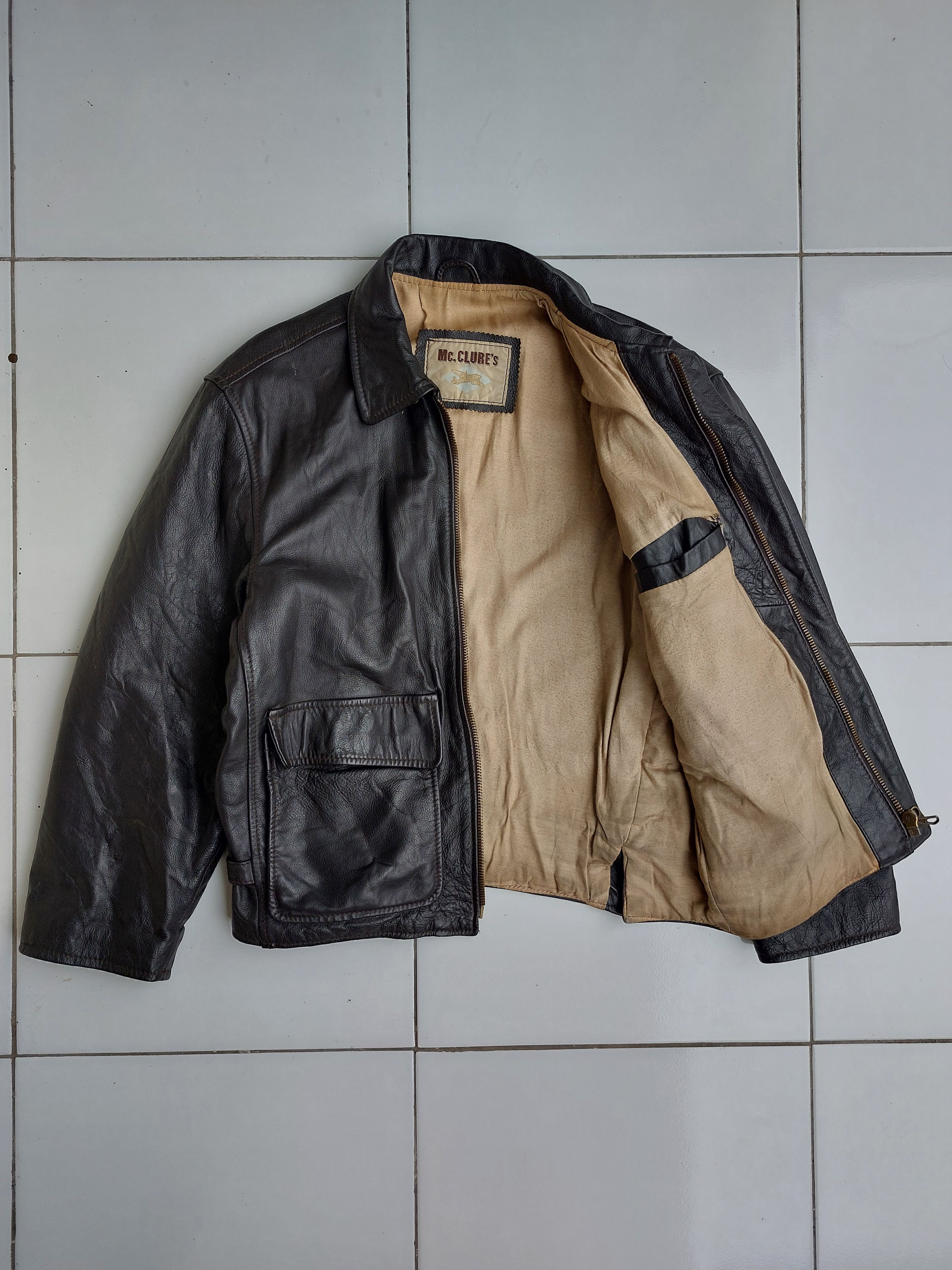 Vintage Mc Clures Vintage Leather Jacket Size US L / EU 52-54 / 3 - 8 Thumbnail