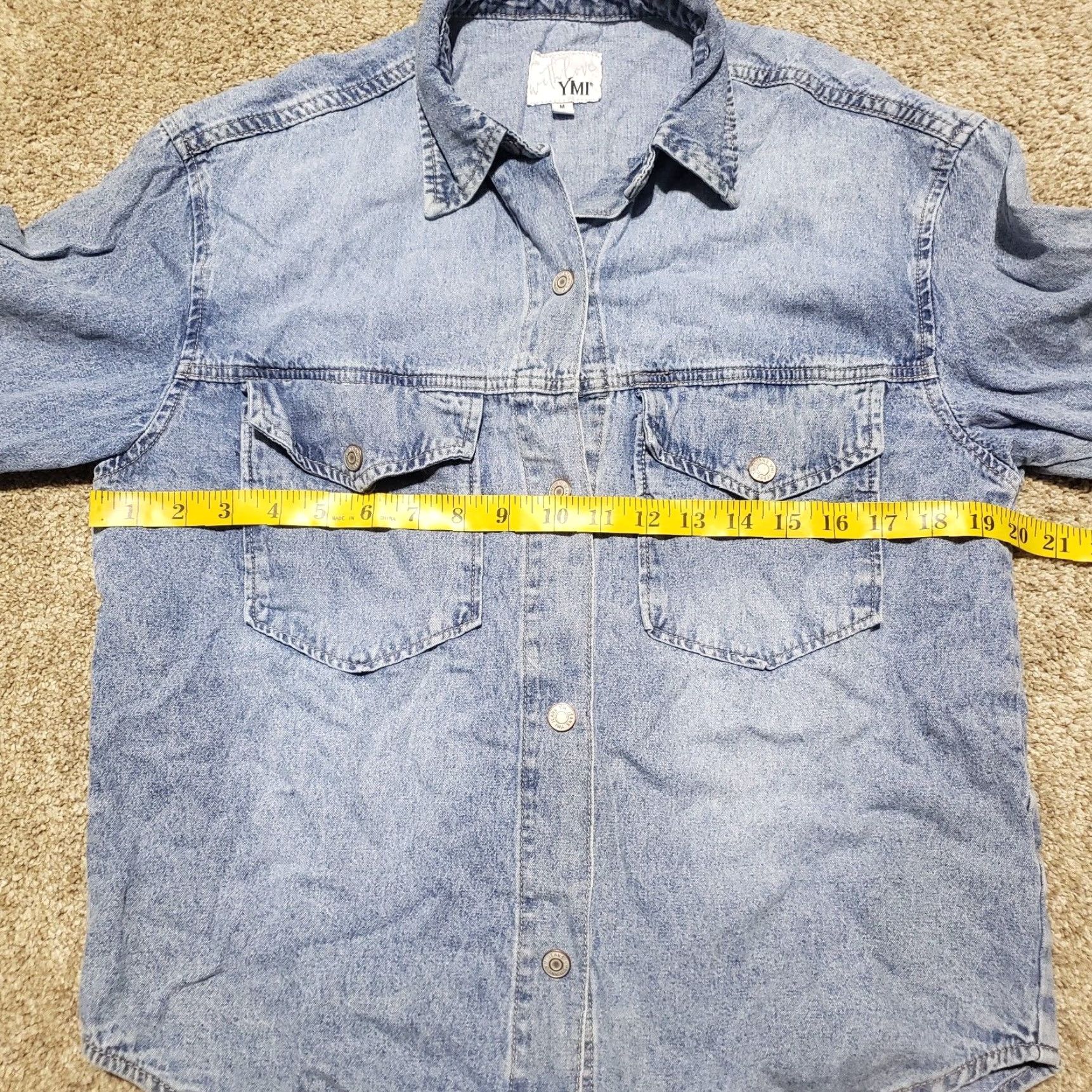 Vintage YMI Shirt Adult Women Blue Long Sleeve Button Up Regular Size M Womens Size M / US 6-8 / IT 42-44 - 4 Thumbnail